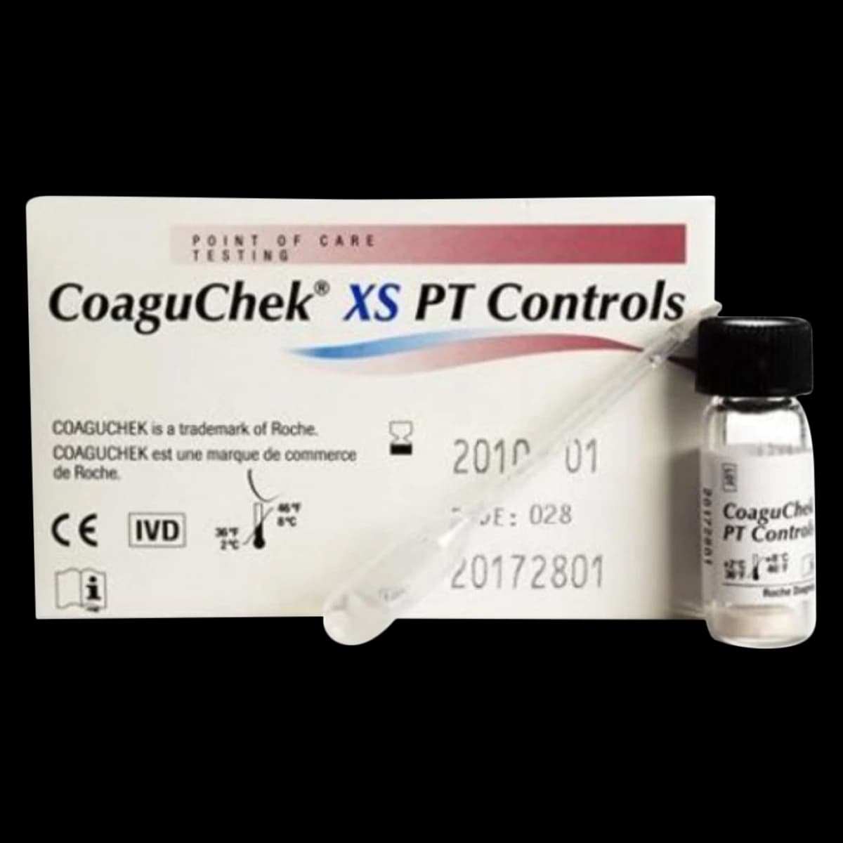 CoaguChek XS PT/INR Controls, High/Low Levels, Each (Roche Diagnostics) - Coaguchek XS Plus PT Controls - Image 1