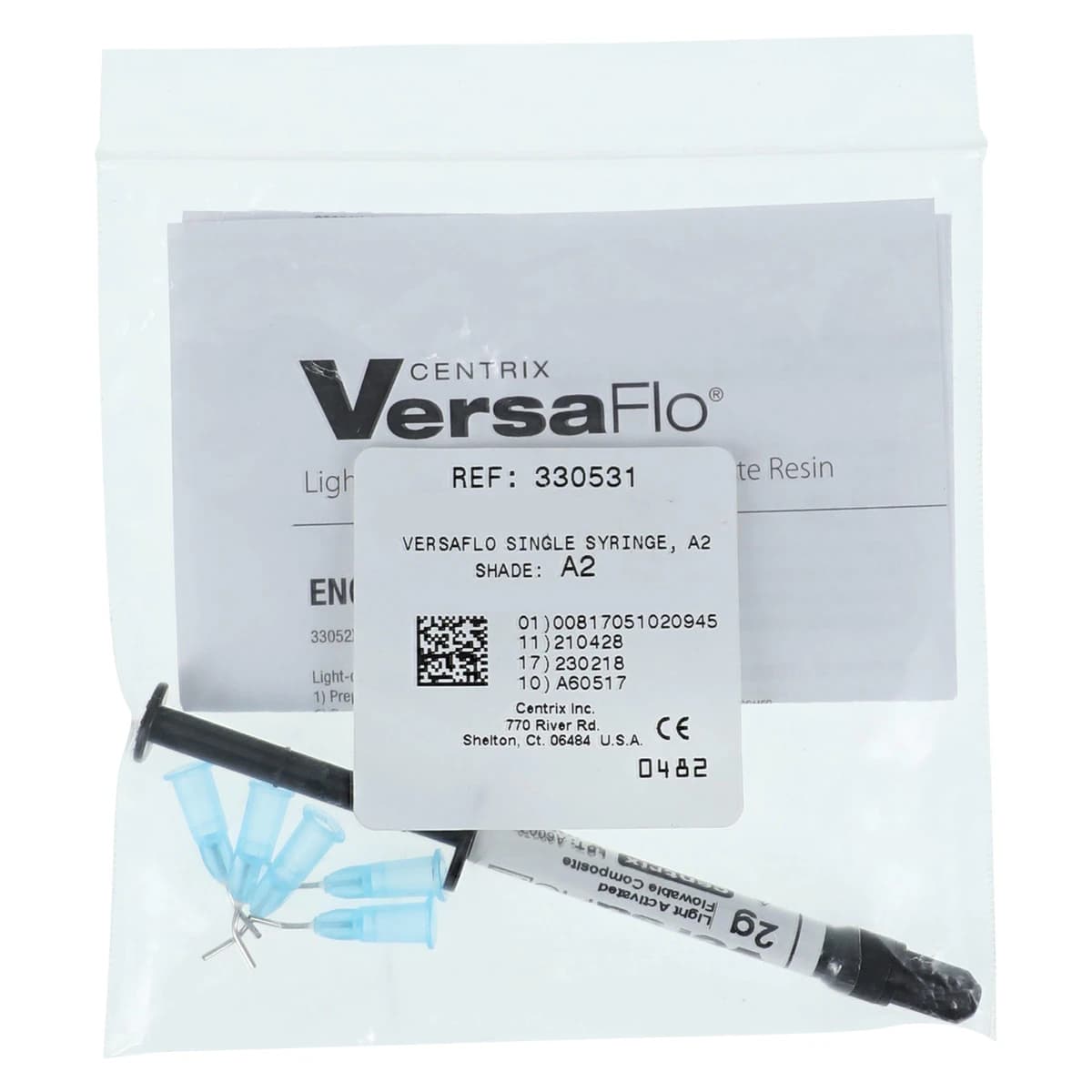 VersaFlo Light-Activated Flowable Composite, Shade A2, 2g Syringe, 330531 thumbnail 2