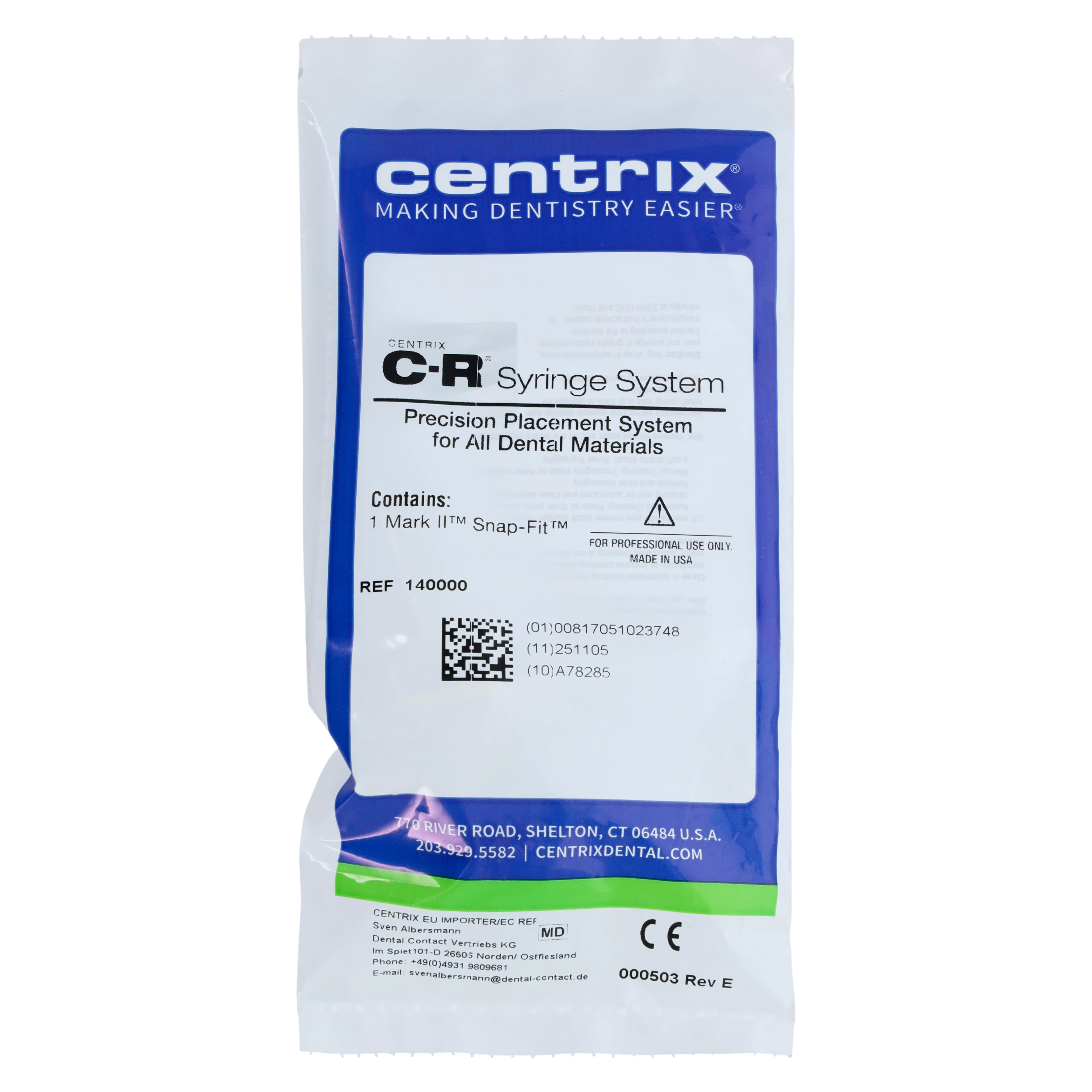 Centrix Mark II Snap-Fit Syringe, 1/Pkg, 140000 thumbnail 4