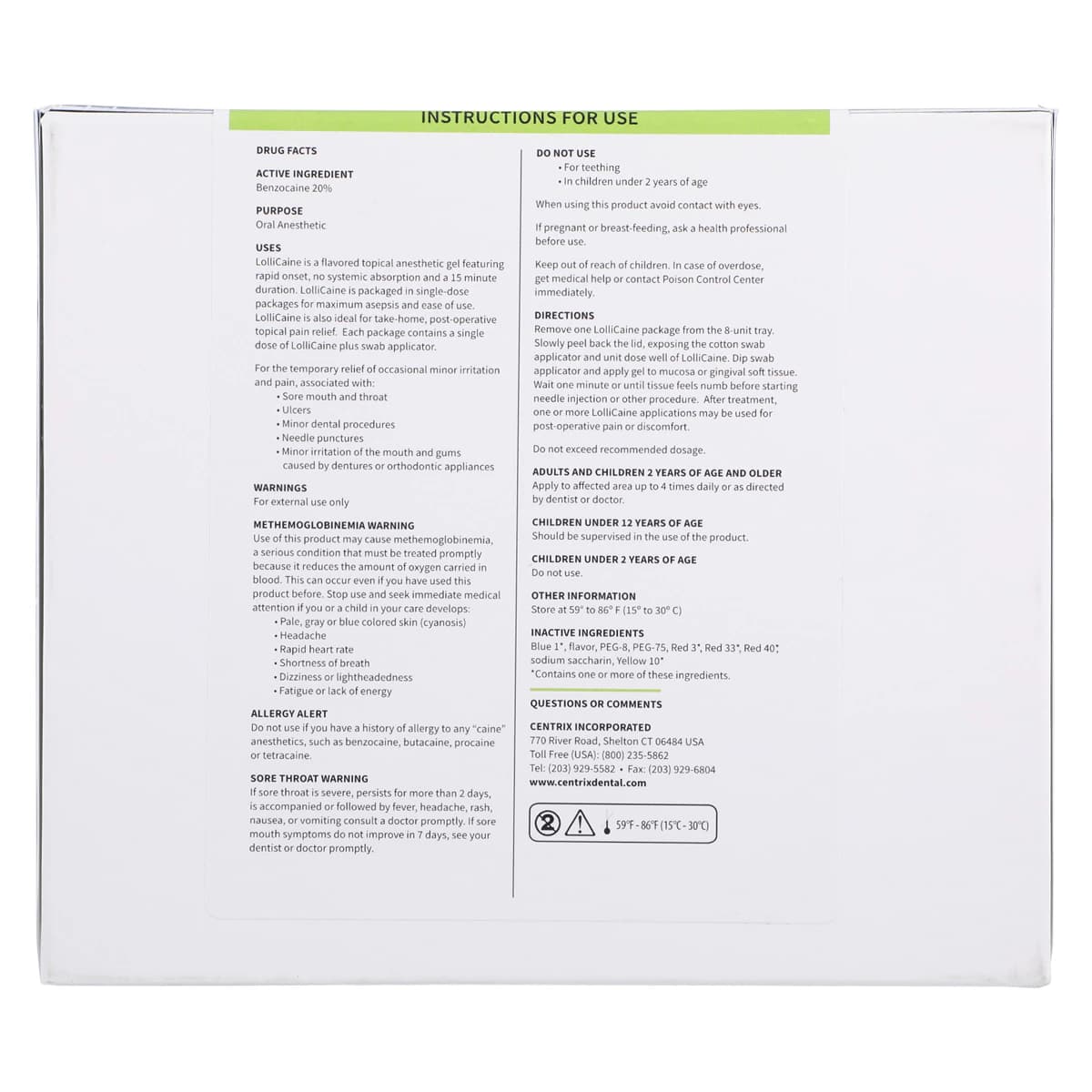 LolliCaine® Mint Topical Benzocaine Gel, 20%, Single-Use LolliPack® with Swab Applicator, 0.3 mL, 120/Pack, 360092 thumbnail 3