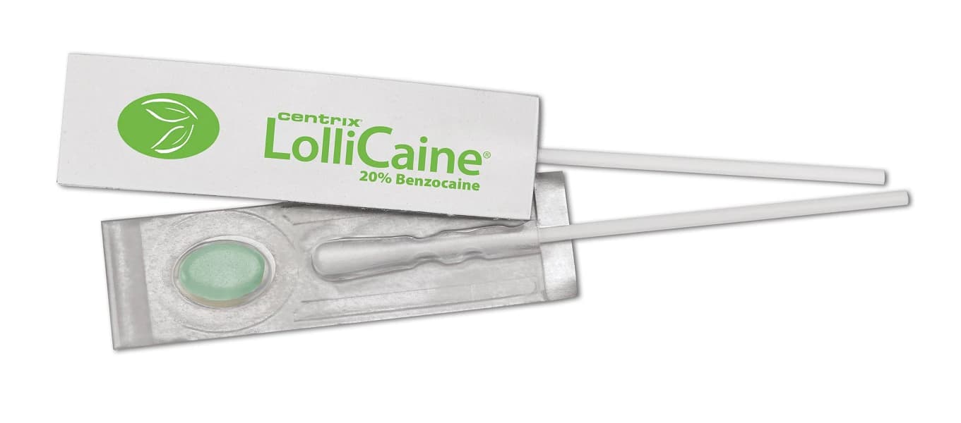 LolliCaine® Mint Topical Benzocaine Gel, 20%, Single-Use LolliPack® with Swab Applicator, 0.3 mL, 120/Pack, 360092 thumbnail 2