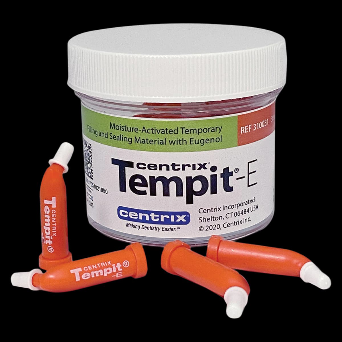 Tempit-E with Eugenol Temporary Filling Material, Prefilled Tips, 0.35g, 30/Pack, 310031 thumbnail 2
