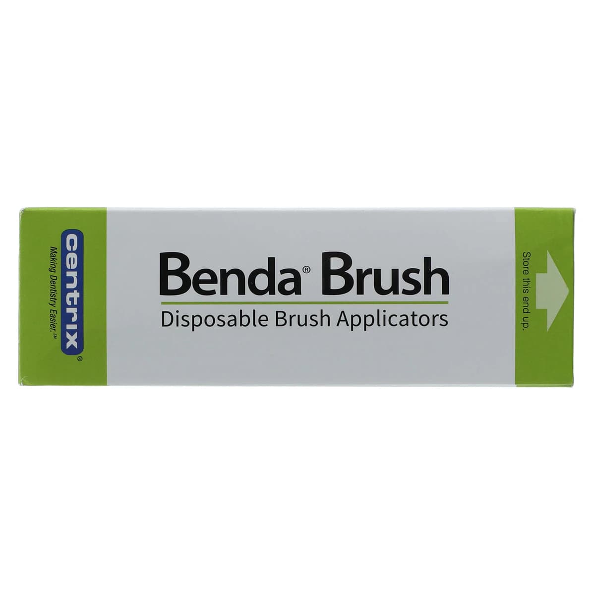 Centrix Benda Brush Disposable Applicator, Regular Point, Yellow Handle, Black Bristles, Single-Ended, 576/Box, 370503 thumbnail 3