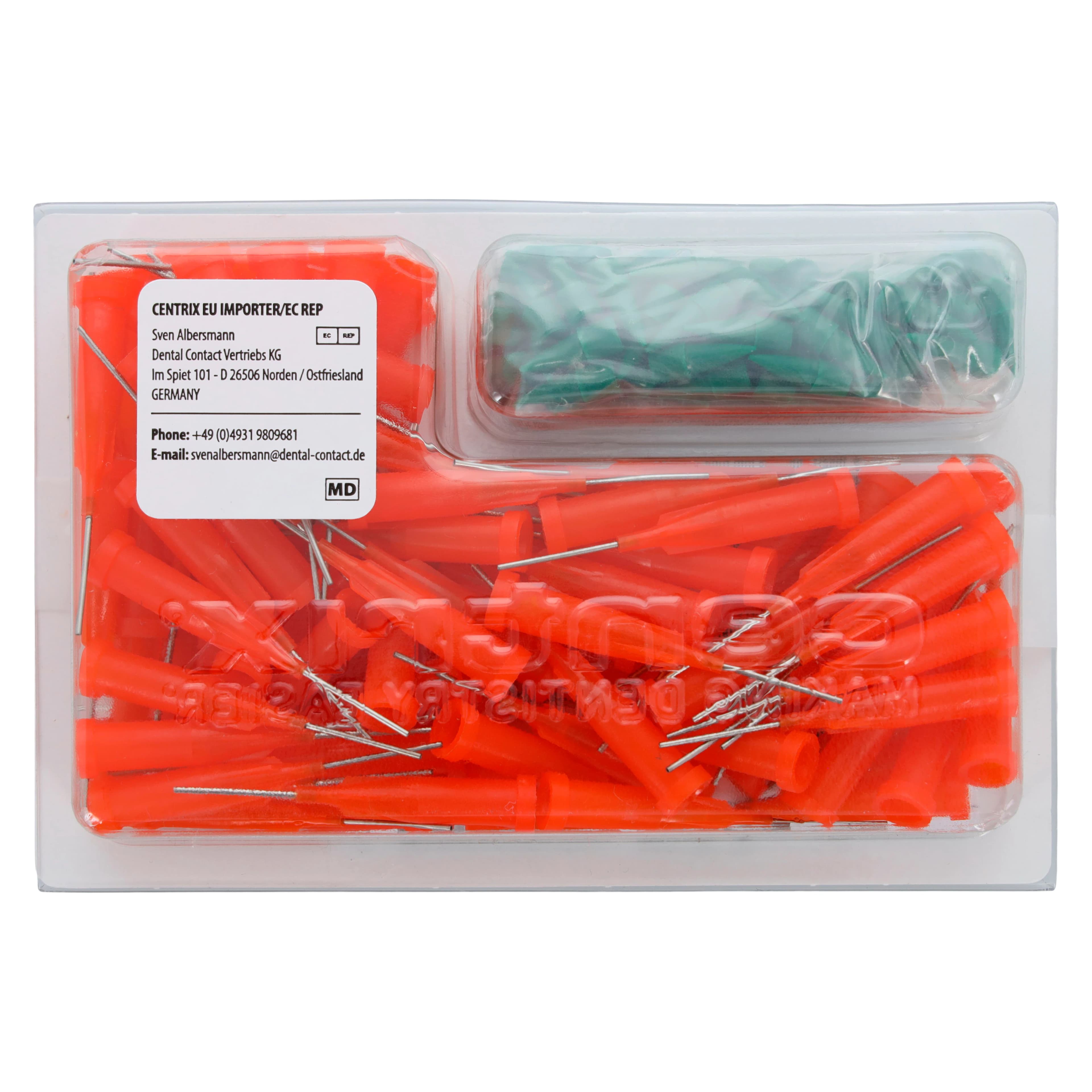 Centrix AccuDose NeedleTubes, 20 Gauge, PhotoBloc Orange, 100/Box, 290031 thumbnail 3