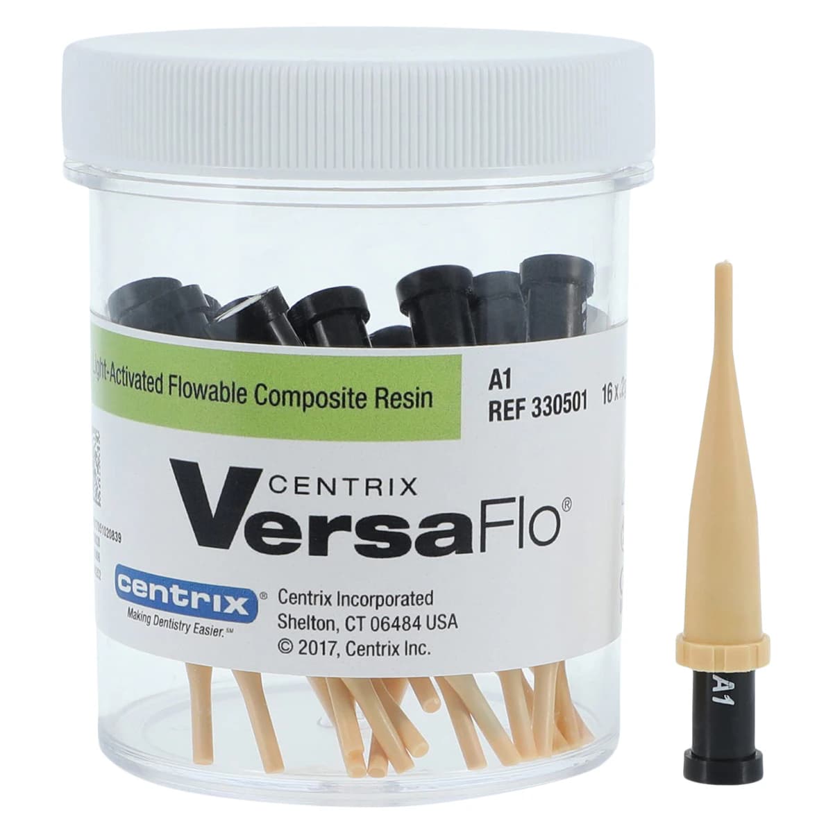 Centrix VersaFlo Light-Activated Flowable Composite, NeedleTube Single-Dose Tips, Shade A1, 16/Pack, 0.2g Each, Refill 330501 thumbnail 2