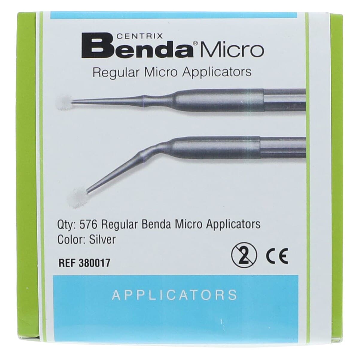 Benda® Micro Applicators, Regular Point, Single-Ended, Silver, 2.0 mm, 576/Pk, 380017 thumbnail 2