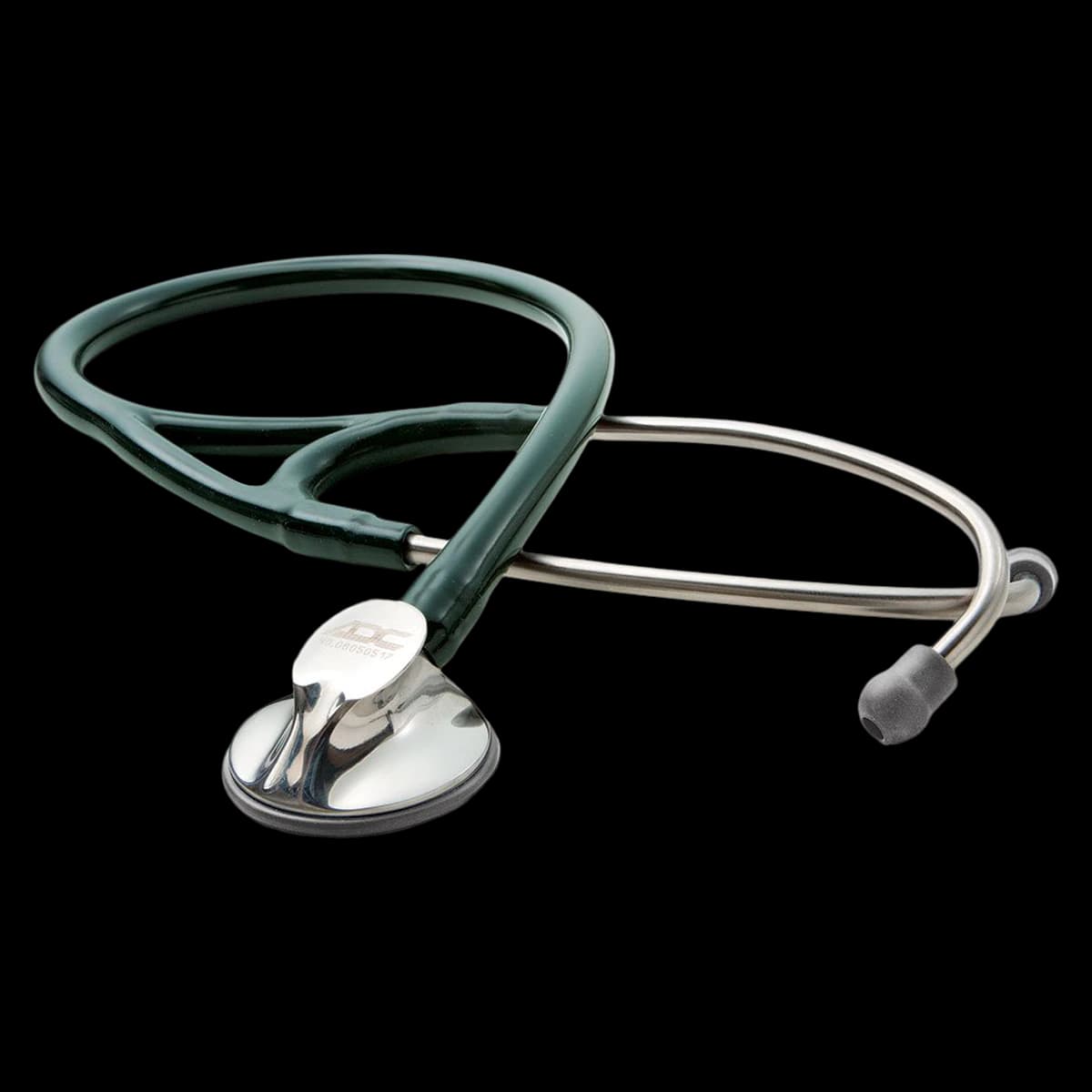 ADC Adscope 600 Cardiology Stethoscope, Adult, Dark Green, Double Lumen Tubing - Adscope Cardiology Steth - Image 1