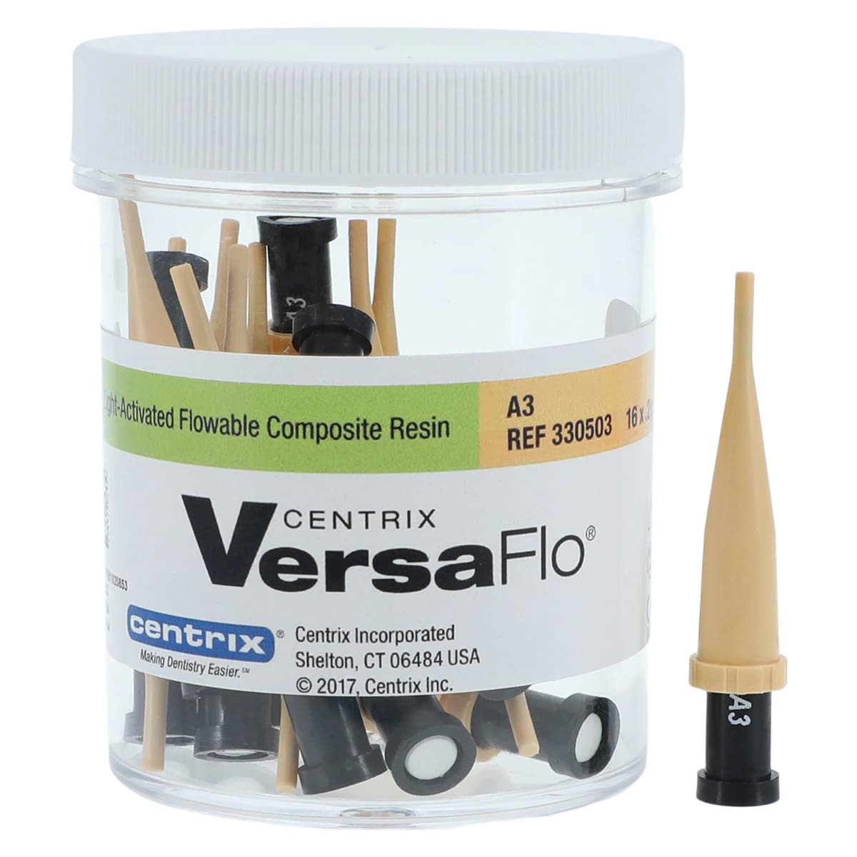 Centrix VersaFlo Light-Activated Flowable Composite, Shade A3, NeedleTube Single-Dose Tips, 16/Pkg thumbnail 2