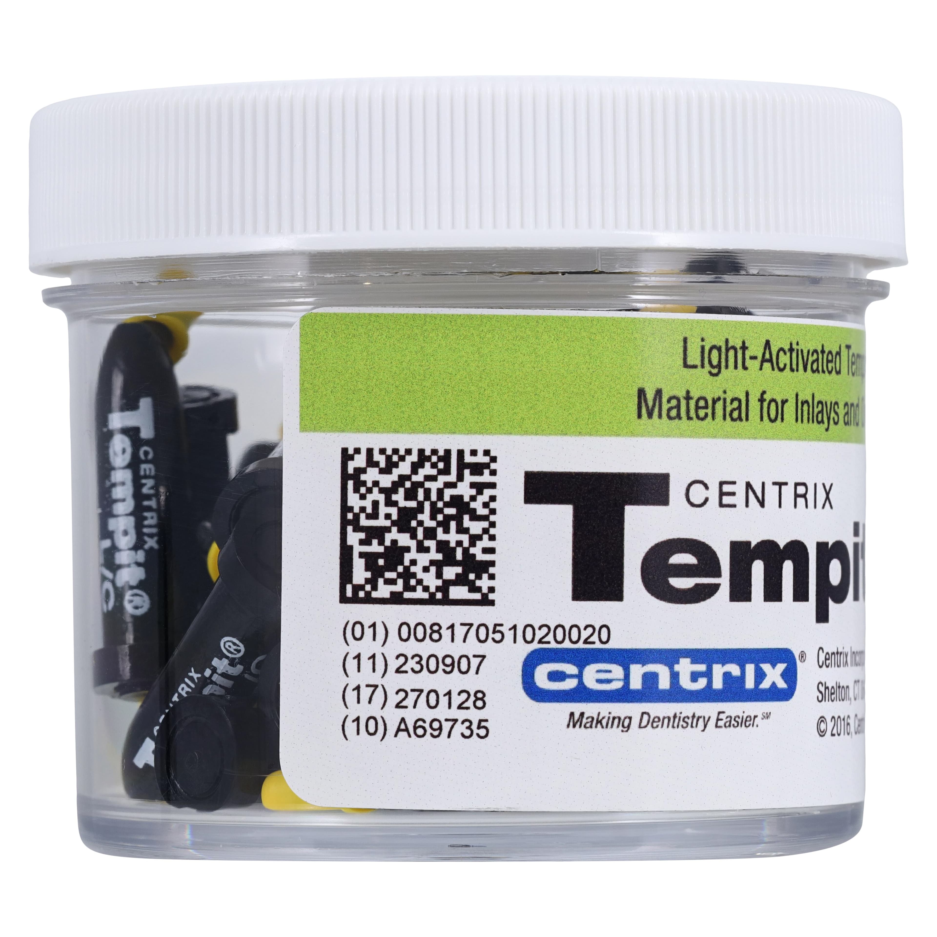 Tempit L/C Light-Activated Temporary Filling Material, Prefilled Tips, 0.25 g, Translucent, 30/Jar, 310063 thumbnail 5