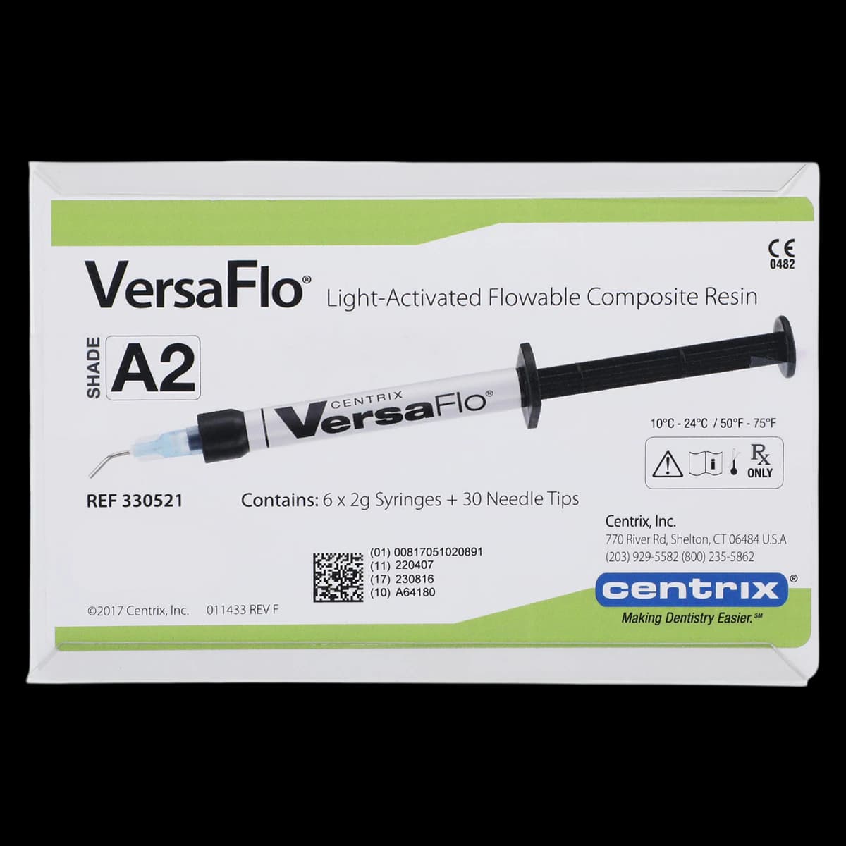 VersaFlo Light-Activated Flowable Resin Composite, Syringe Bulk Kit with Tips, 2 g, Shade A2, 6/Pk, 330521 - VersaFlo Light-Activated Flowable Resin Composite, Syringe Bulk Kit with Tips, 2 g, A2, 6/Pk, 330521 - Image 1