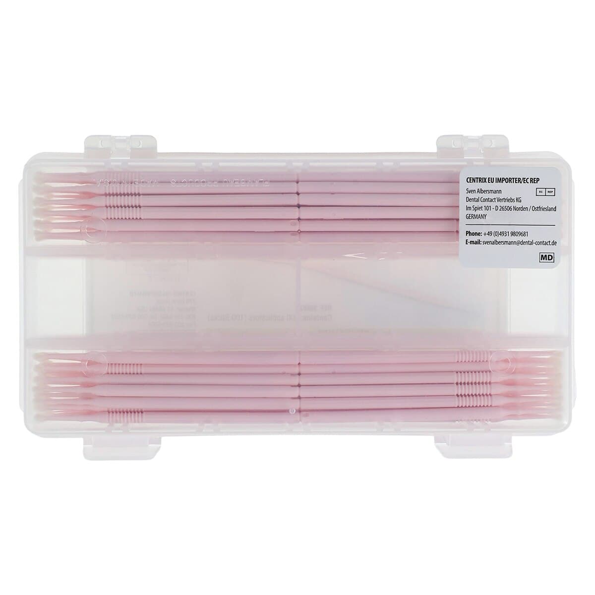 Benda MicroTwin Double-Ended Micro Applicators, Regular Point, Pink, 200/Pk (100 Sticks), 380020 thumbnail 3