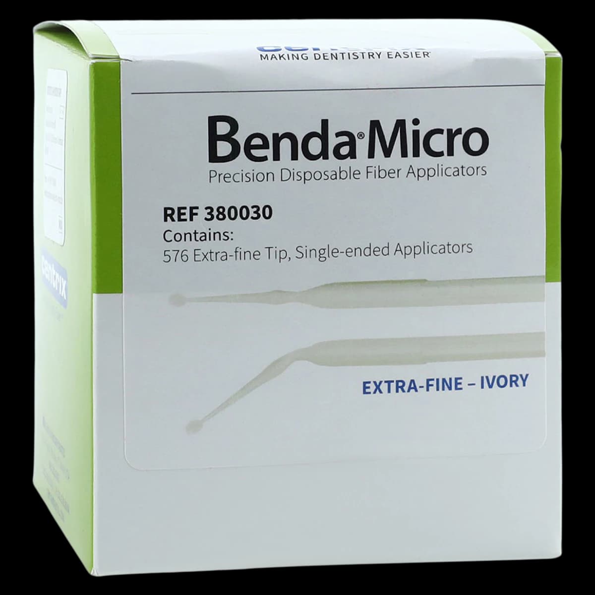 Benda Micro X-Fine Applicators, Ivory, 1.0mm, 576/Bx, 380030 - Benda Micro XF Ivory (576) - Image 1