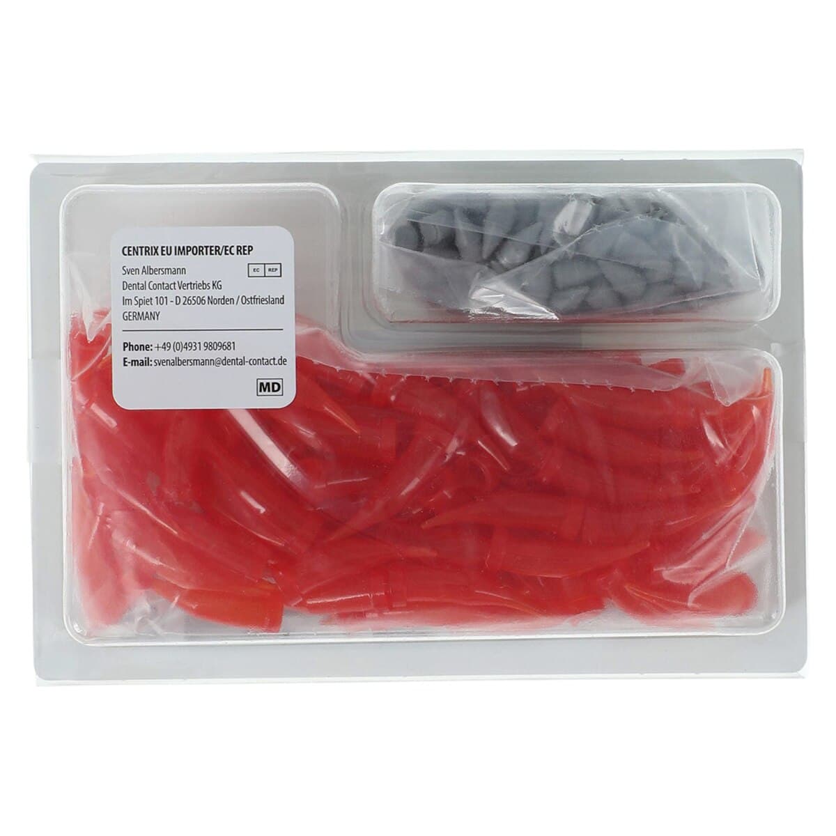 AccuDose Low Viscosity Tubes and Plugs, PhotoBloc Orange, 100/Pk, 210021 thumbnail 2