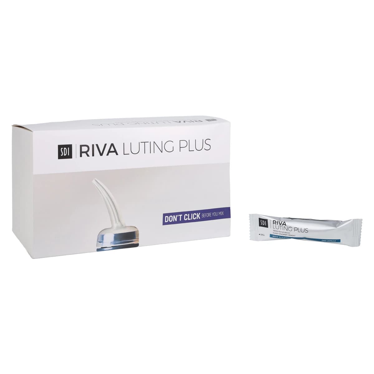 Riva Luting Plus Resin-Modified Glass Ionomer Luting Cement Capsules, Universal Light Yellow, 50/Box, 8651008 - Riva Luting Plus Capsules - Image 1
