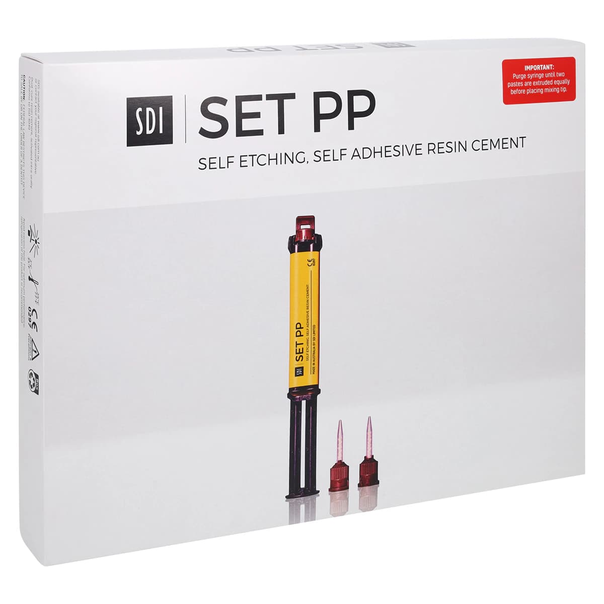 SDI seT PP Self-Etch Self-Adhesive Resin Cement, Assorted Syringe Intro Kit, 5 x 7g Syringes (A1, A2, OA3, White Opaque, Translucent), 70 Mixing Tips, 8810002 - SDI - Set Pp Asstd 5 Syr - Image 1