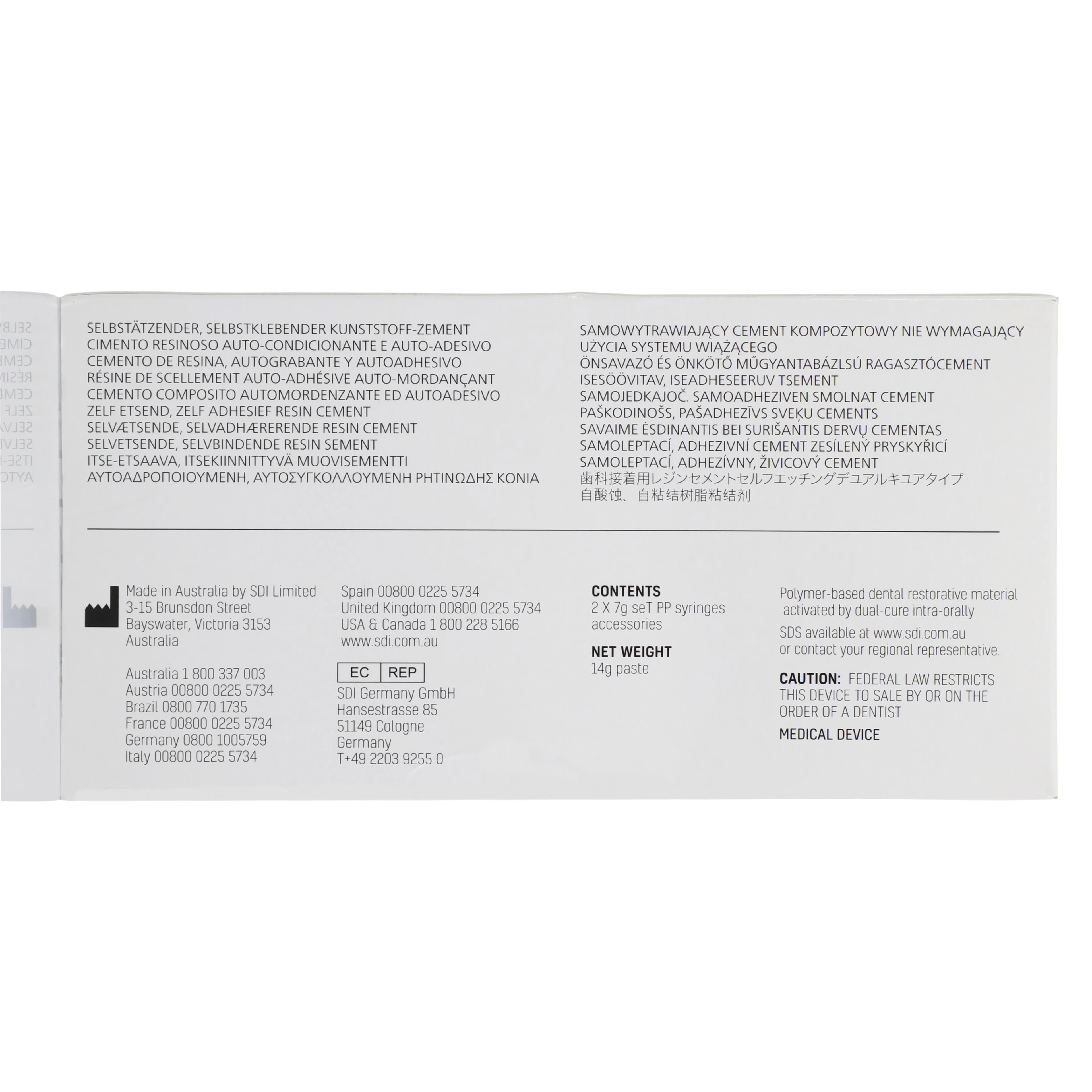 SDI seT PP Resin Cement Automix Syringe Refill, Translucent, 2 x 7g Syringes, 8805105 thumbnail 6