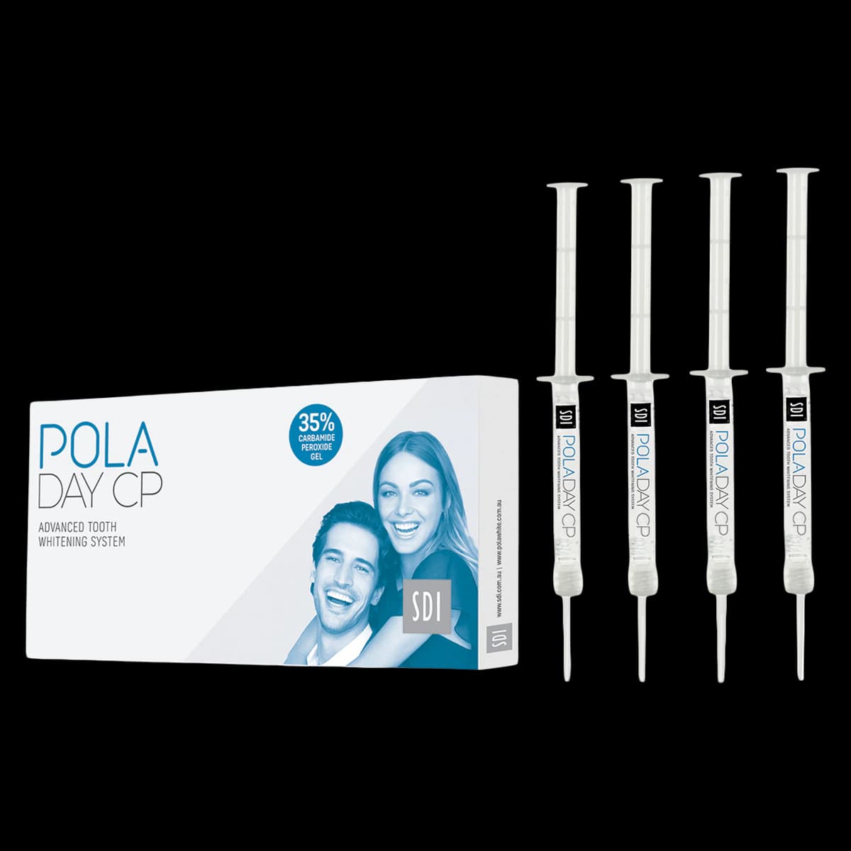 SDI Pola Day CP 35% Carbamide Peroxide Take-Home Tooth Whitening Mini Kit, 4 x 1.3 g Syringes, Spearmint, 7700324 - Pola Day + Night Tooth Whitening System, 35% Hydrogen Peroxide, Take-Home Kit, 1.3 g, 4/Pk - Image 1