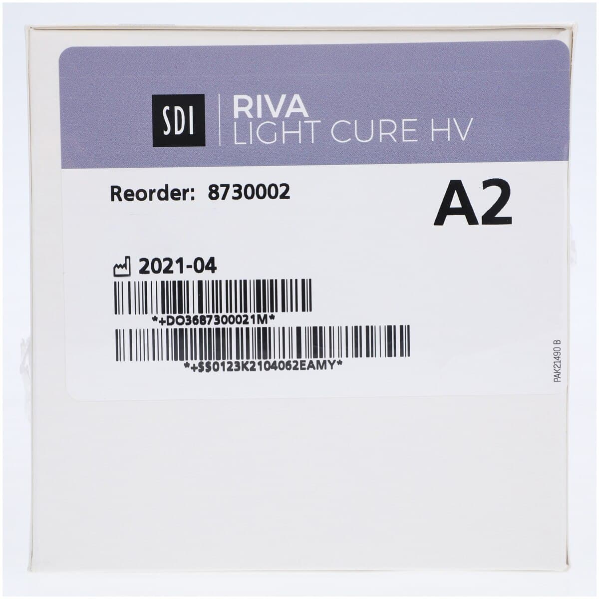 SDI Riva Light Cure HV Glass Ionomer Restorative Capsules, Shade A2, High Viscosity, 50/Box, 8730002 thumbnail 4