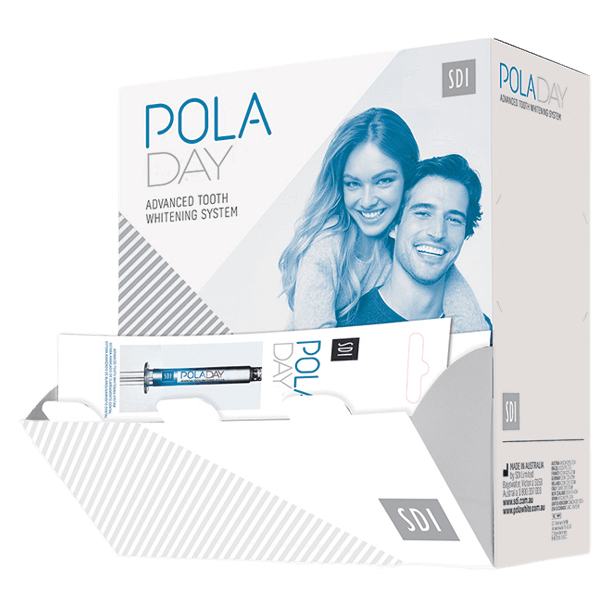 SDI Pola Day Take-Home Tooth Whitening System, 7.5% Hydrogen Peroxide, Spearmint, 50 x 3 g Syringes, Bulk Kit, 7700070 - Pola Day Tooth Whitening System, 7.5% Hydrogen Peroxide, Bulk Kit, 1.3 g, 50/Pk - Image 1