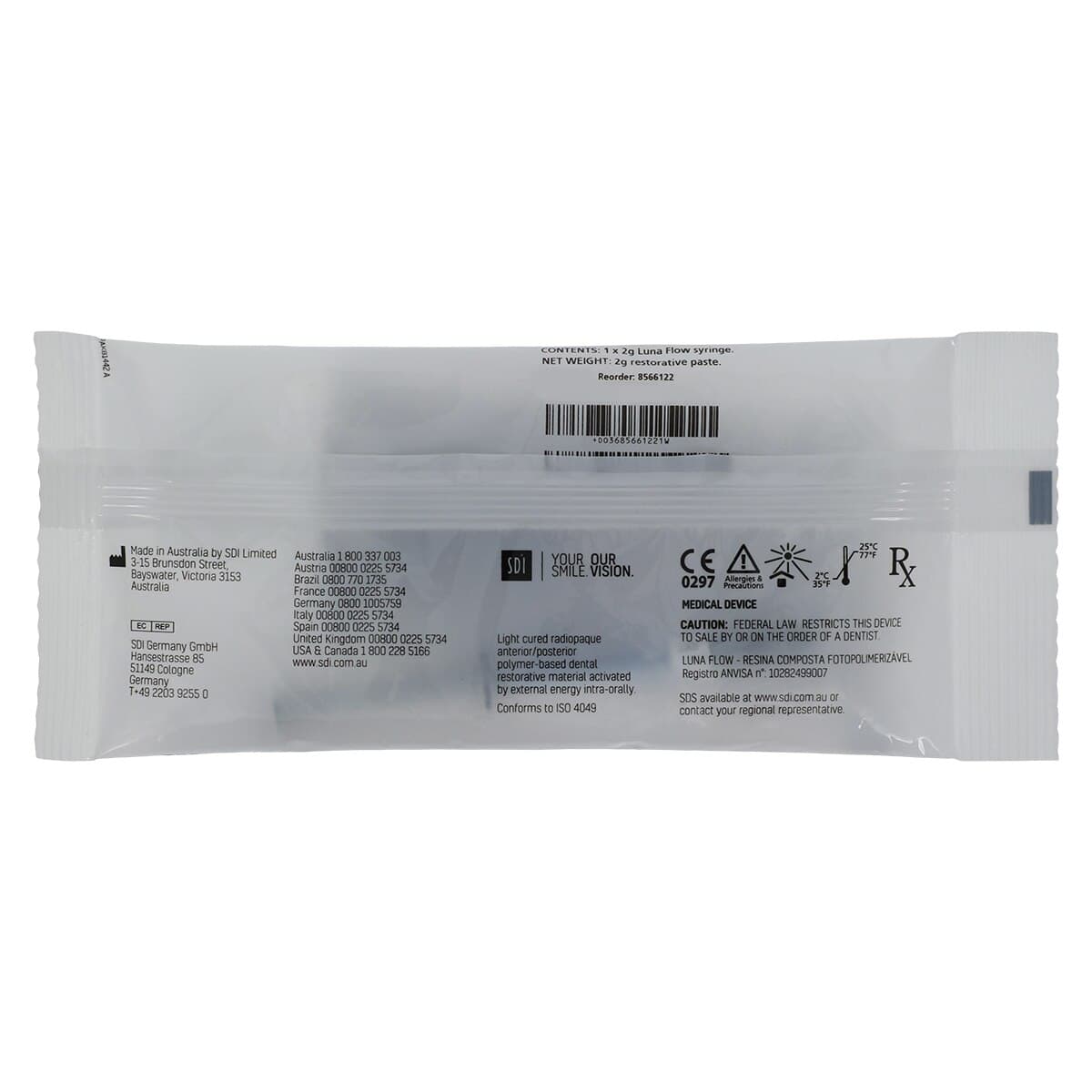 Luna Flow Flowable Composite Syringe, 2g, Shade 2XB, Each thumbnail 2