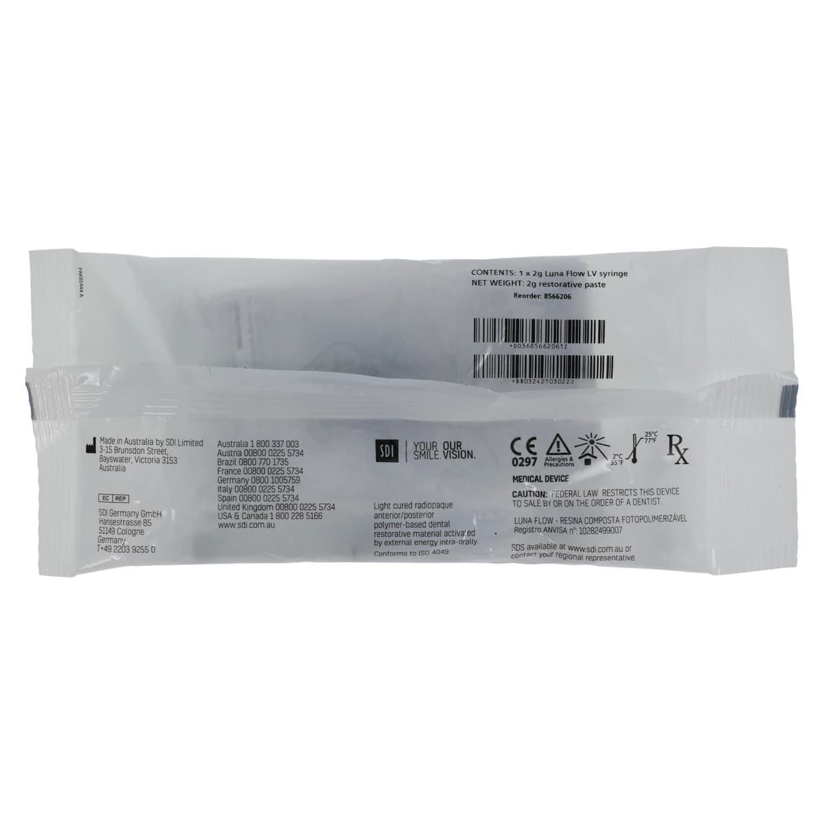 Luna Flow LV Flowable Composite Syringe, 2g, Shade B1, Each thumbnail 2