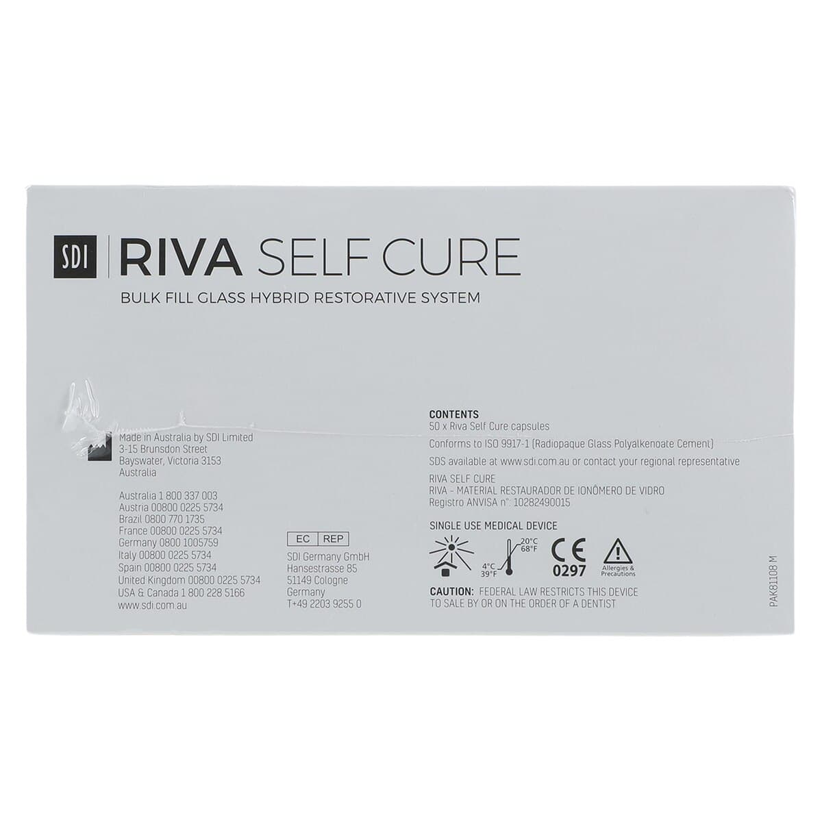 Riva Self Cure Glass Ionomer Restorative Capsules, Fast Set, Assorted Kit (A1, A2, A3, A3.5, B2), 50/Box, 8620000 thumbnail 2