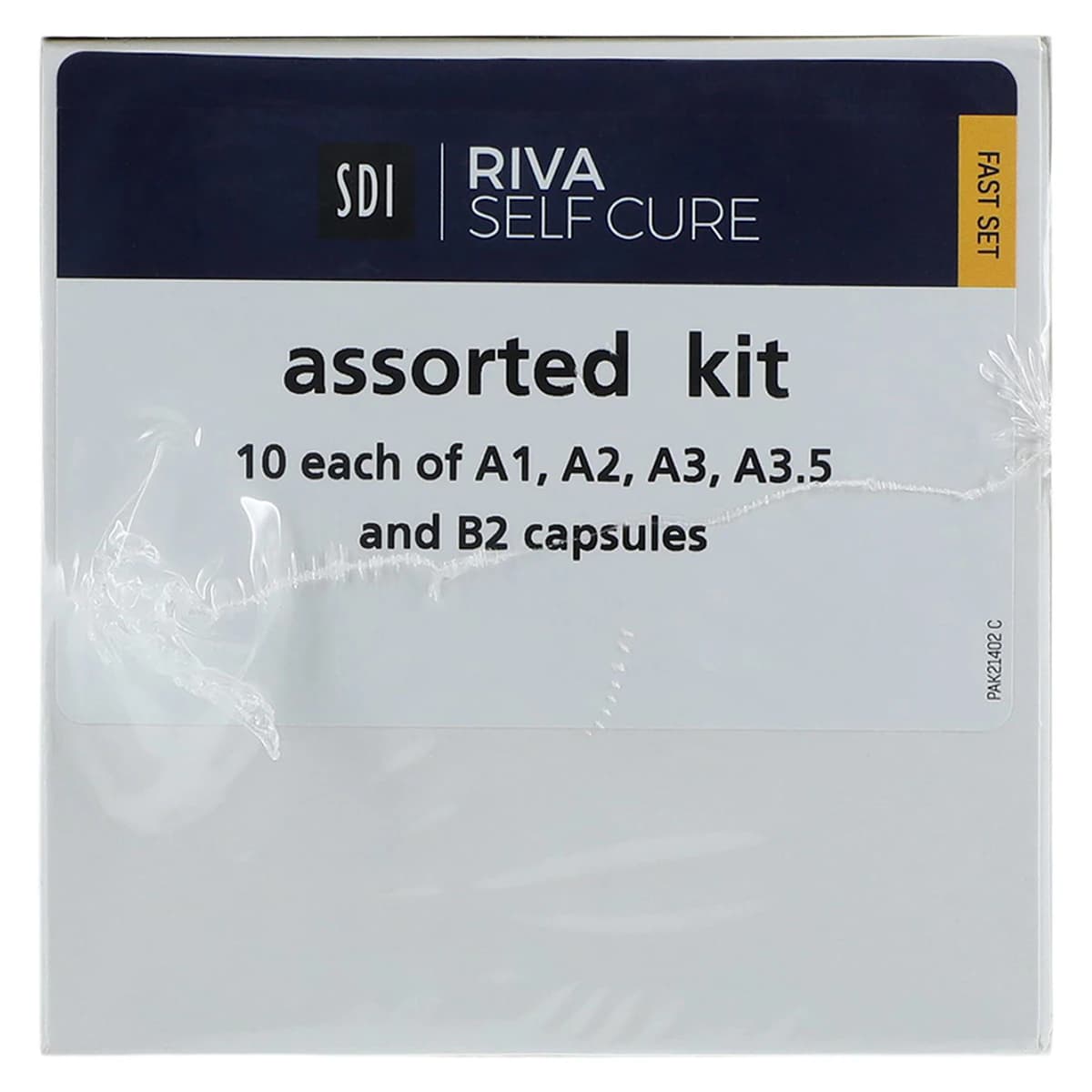Riva Self Cure Glass Ionomer Restorative Capsules, Fast Set, Assorted Kit (A1, A2, A3, A3.5, B2), 50/Box, 8620000 thumbnail 4