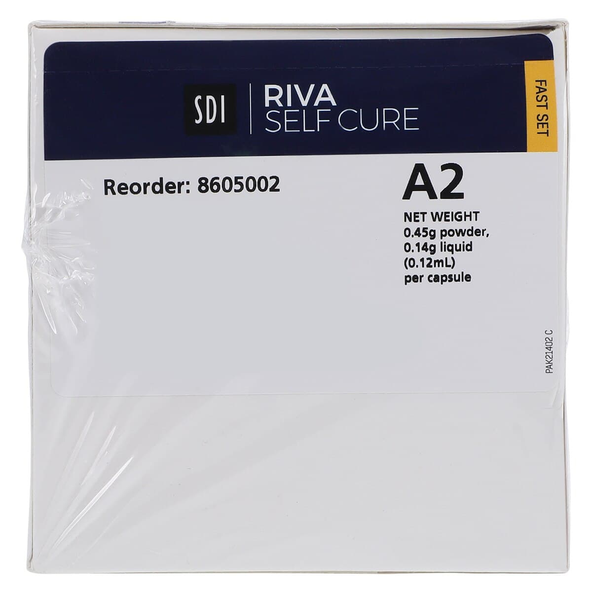 SDI Riva Self-Cure Glass Ionomer Restorative Capsules, Fast Set, Shade A2, 50/Box, #8605002 thumbnail 4