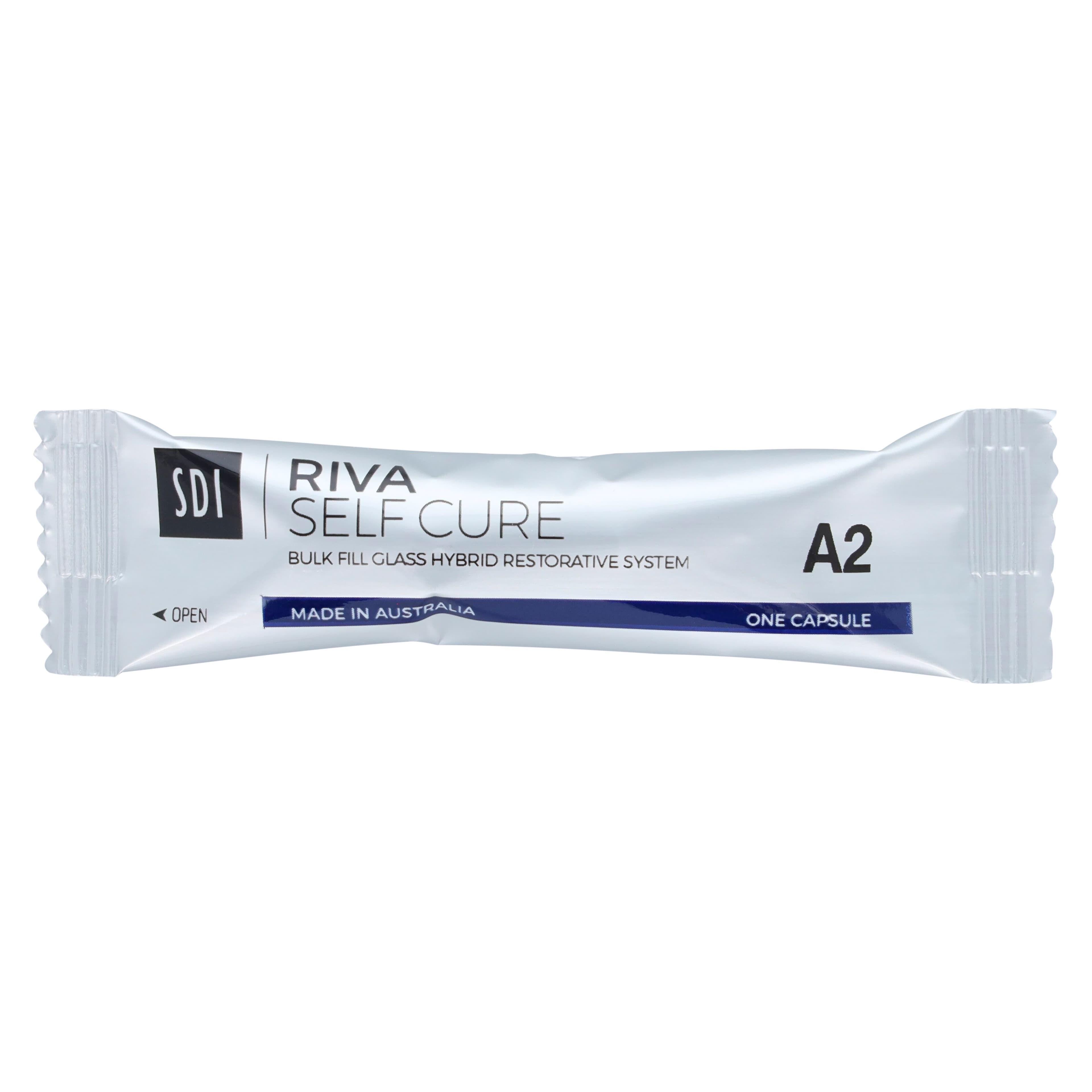 Riva Self Cure Glass Ionomer Restorative Capsules, Shade A2, Regular Set, 50/Box, 8600002 thumbnail 2