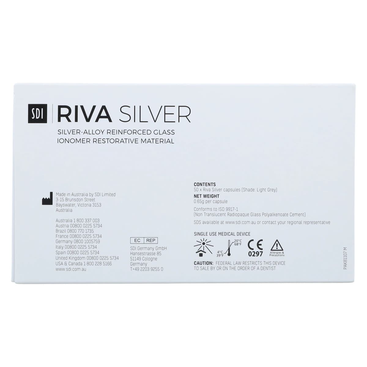 Riva Silver Capsules, Silver-Alloy Reinforced Glass Ionomer Restorative, 50/Bx, 8670008 thumbnail 4