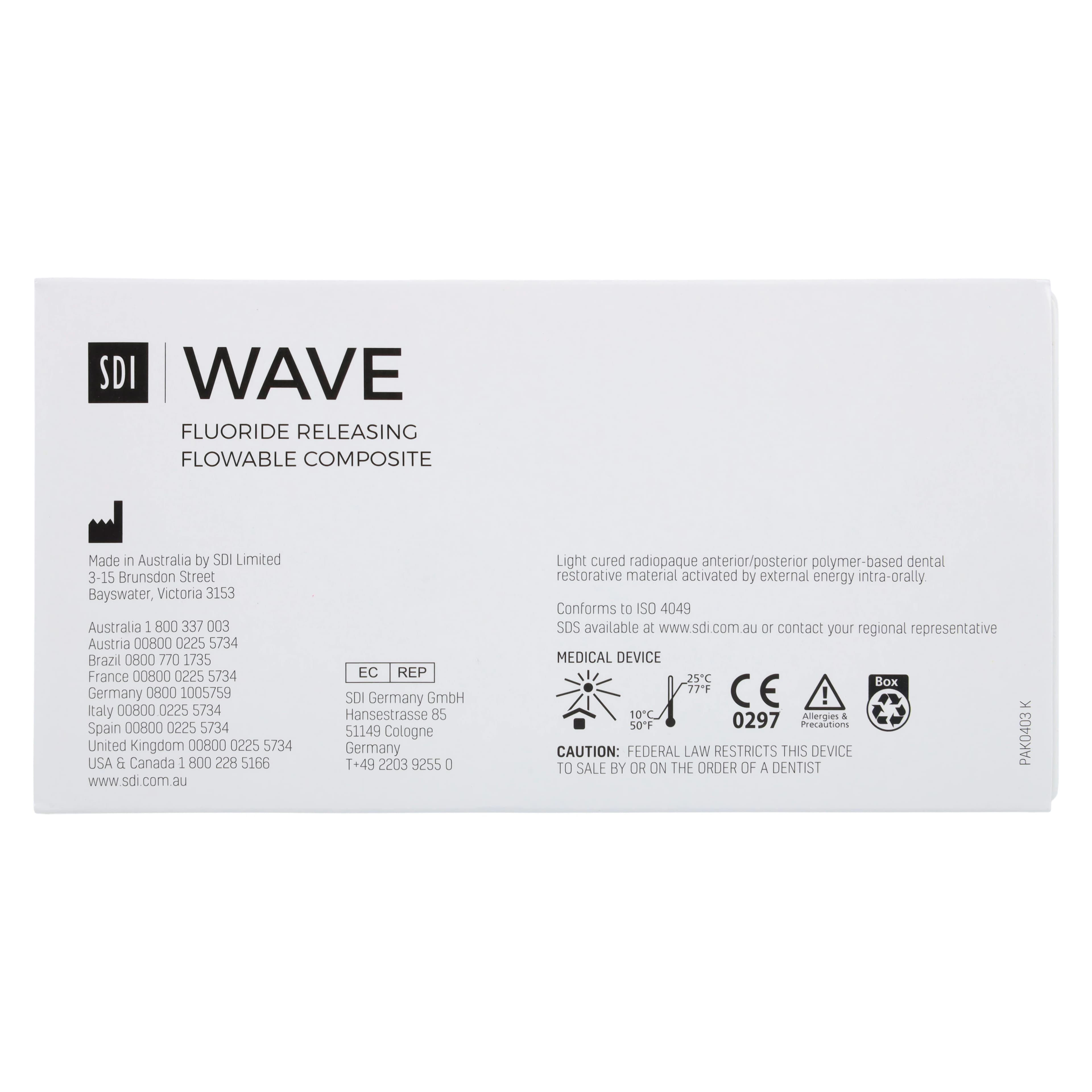 SDI Wave Flowable Composite Syringe Bulk Kit, Shade A1, 10 x 1g Syringes + 40 Applicator Tips, #7500011 thumbnail 9