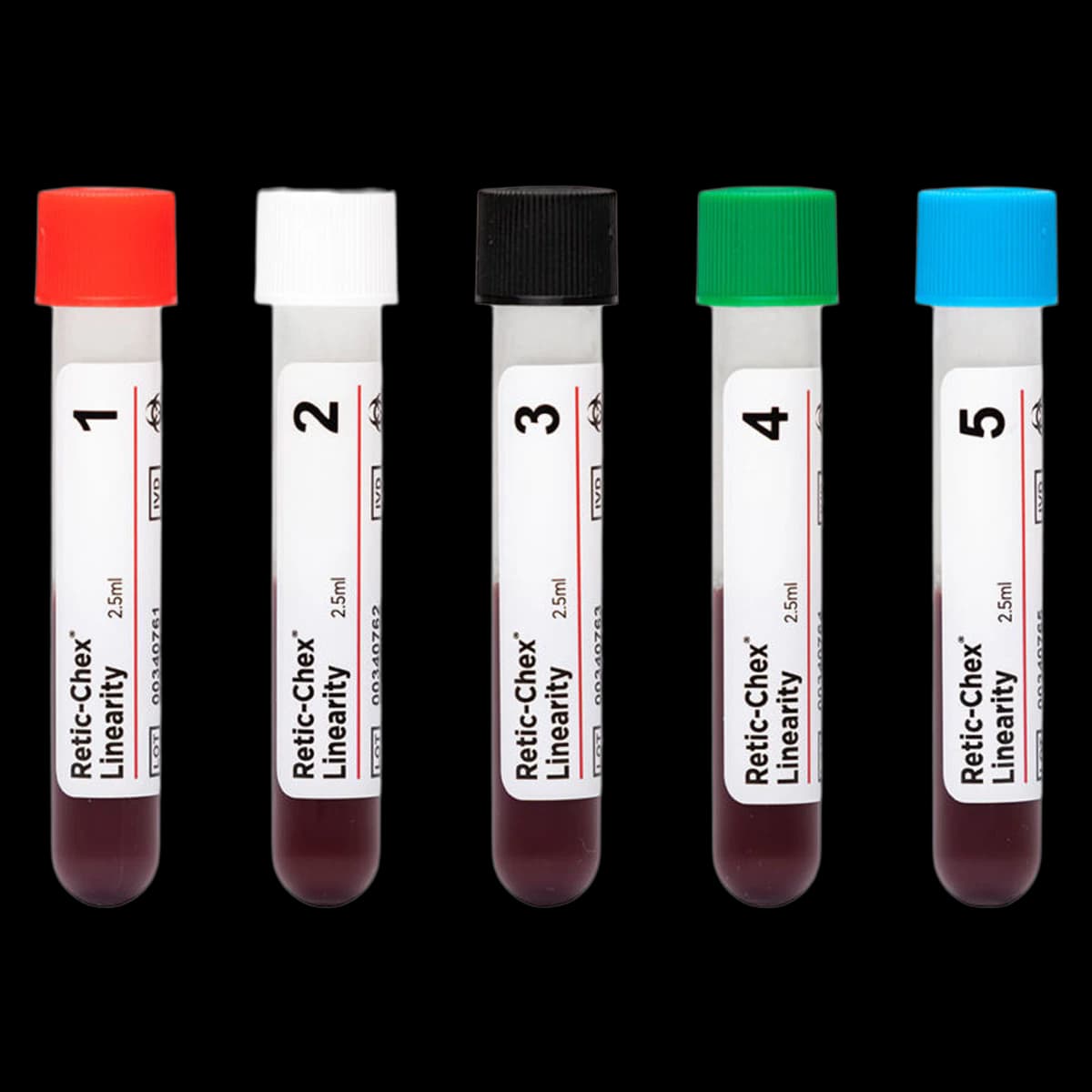 Streck Retic-Chex Hematology Reticulocyte Linearity Control for Cell-Dyn/LH750, 5 x 2.5 mL - Retic-Chex Linearity f/Beckman - Image 1