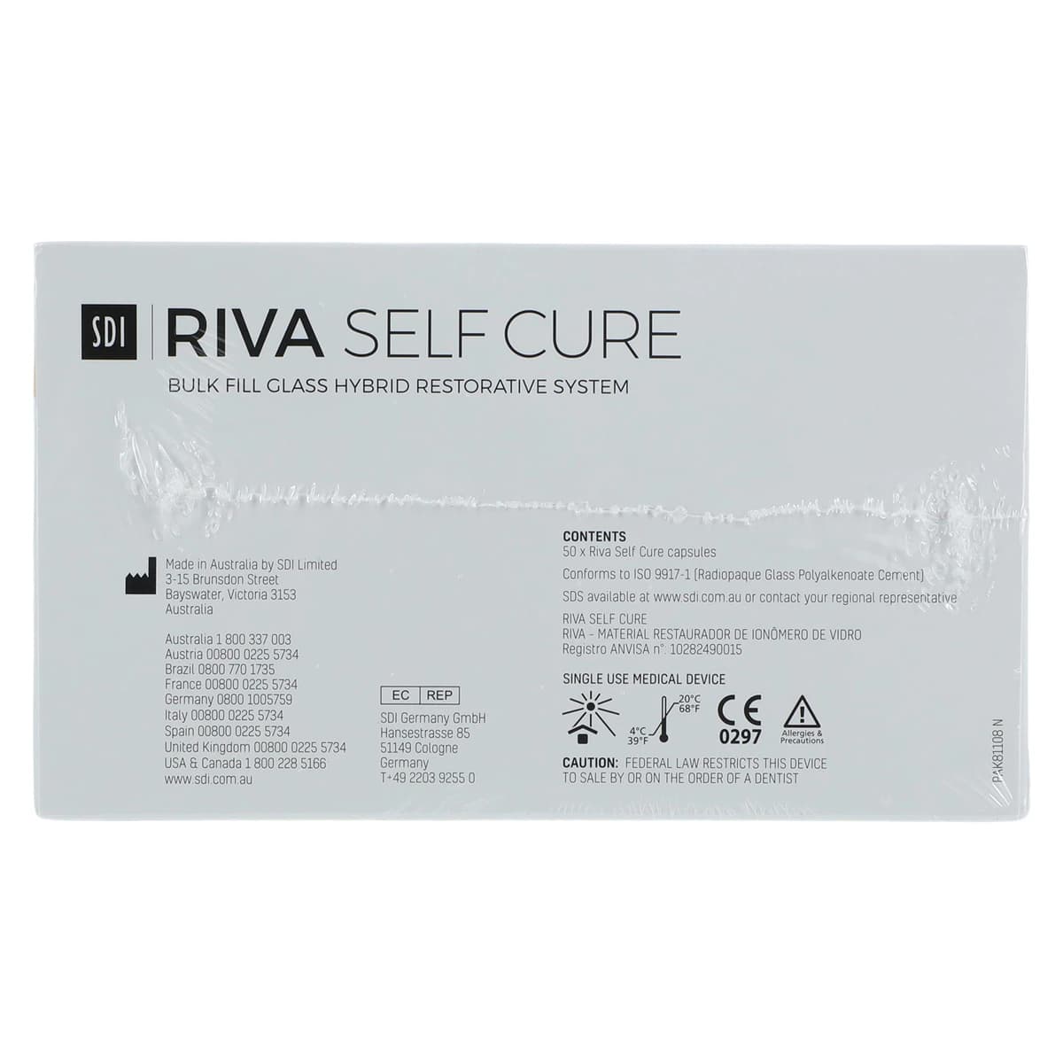 SDI Riva Self-Cure Glass Ionomer Restorative Capsules, Fast Set, Shade A3, 50/Bx, #8605003 thumbnail 2