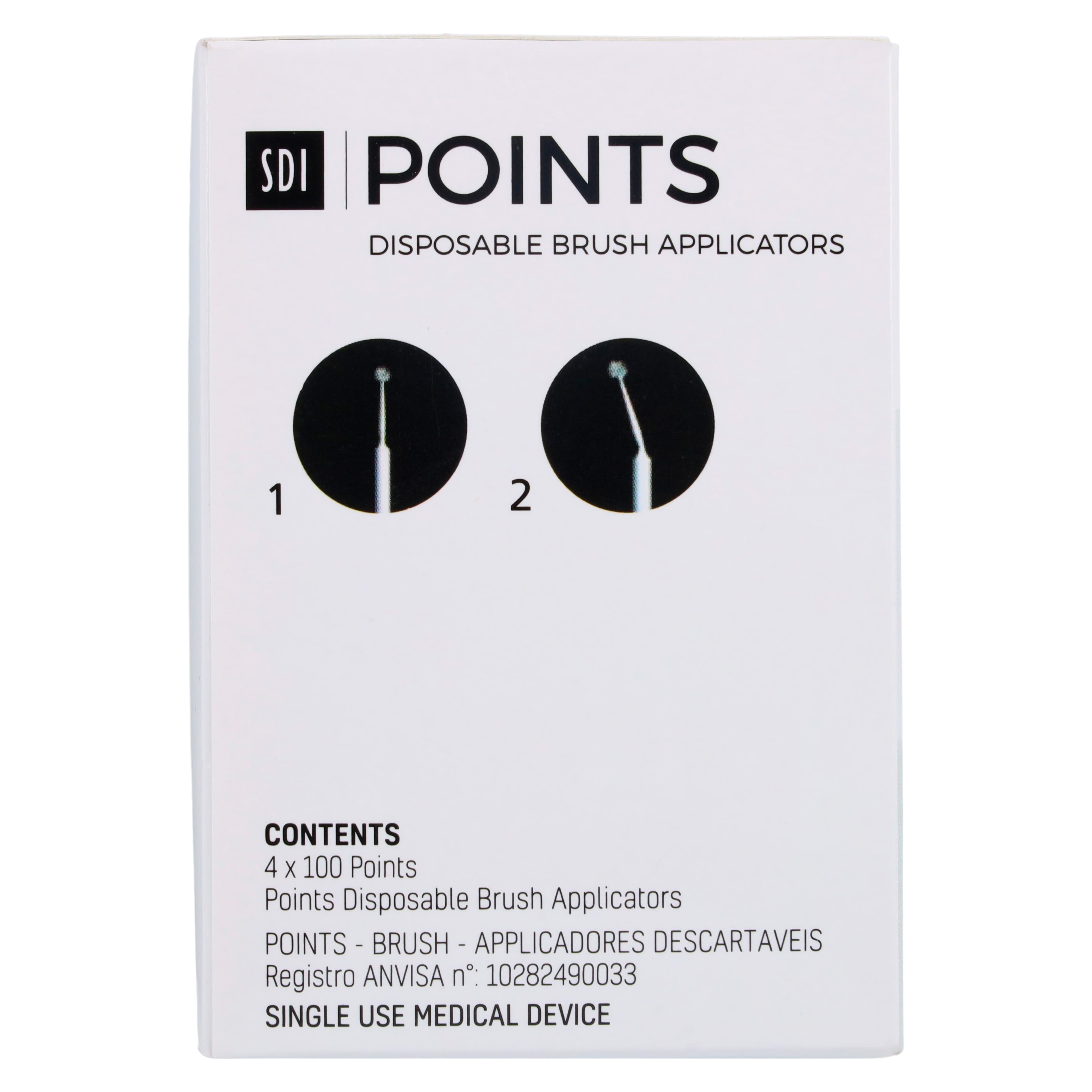 SDI Points Disposable Brush Applicators, Fine, Light Green, 400/Box, 8100117 thumbnail 5