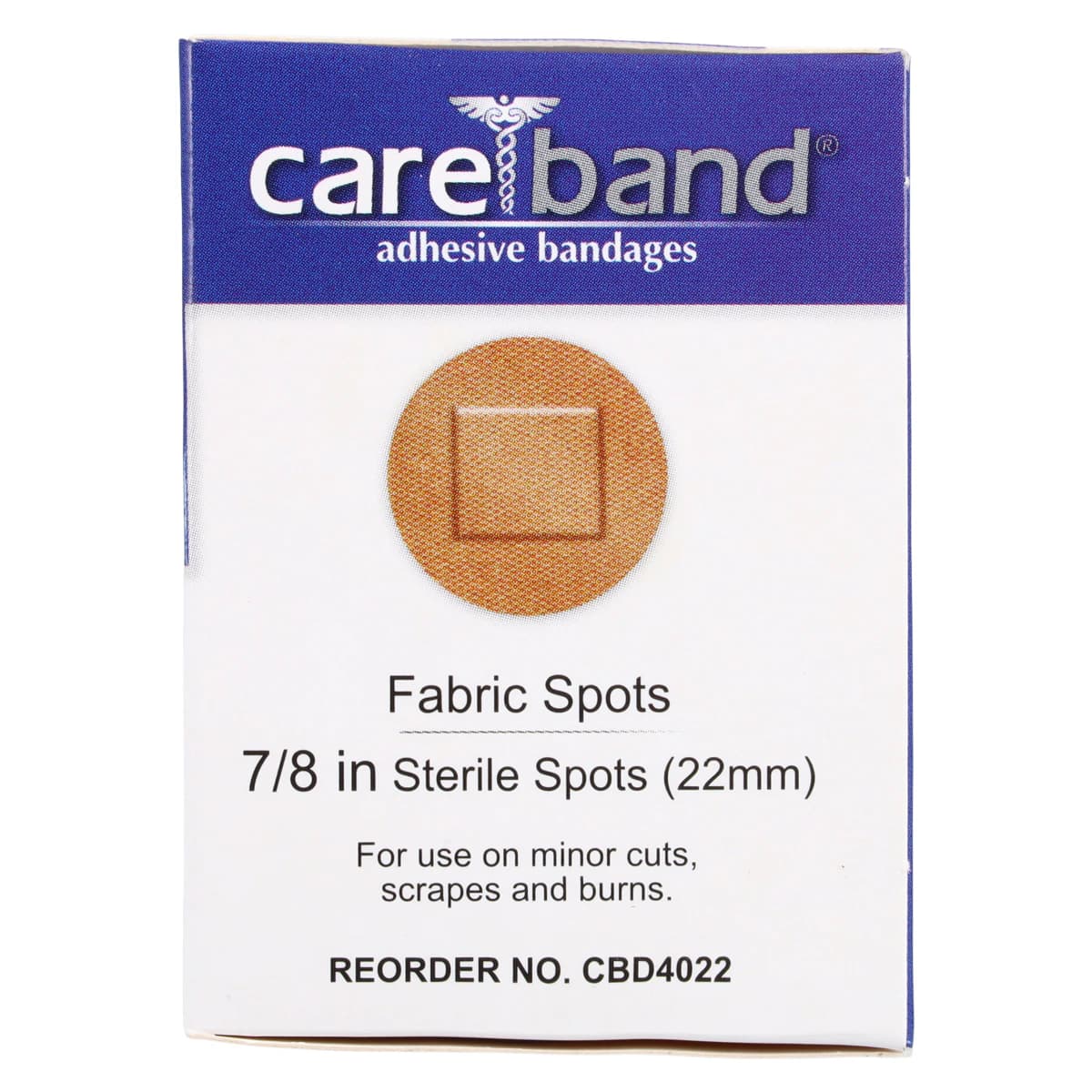 Careband Adhesive Bandage, Fabric, 7/8" Spot, Flesh, Sterile, 100/Box thumbnail 5