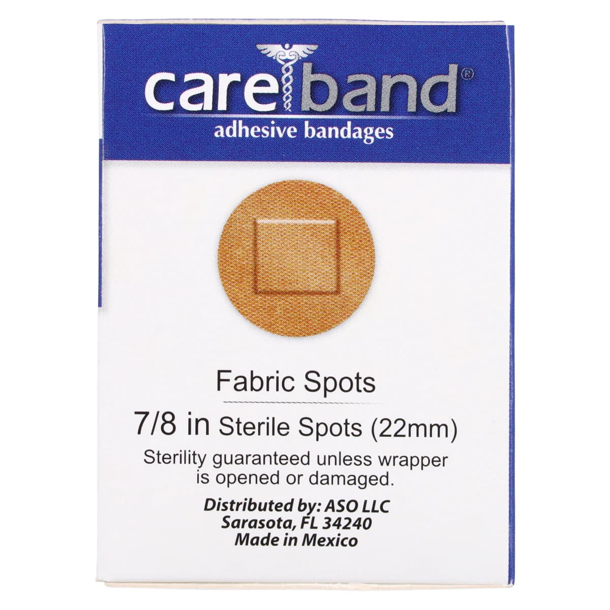 Careband Adhesive Bandage, Fabric, 7/8" Spot, Flesh, Sterile, 100/Box thumbnail 6