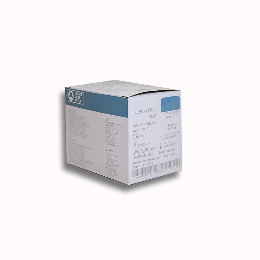 Henke Sass Wolf Fine-Ject Sterile Hypodermic Needle, 15G x 1-1/2", Conventional, 100/Box - Needle Henke-Ject Sterile - Image 1