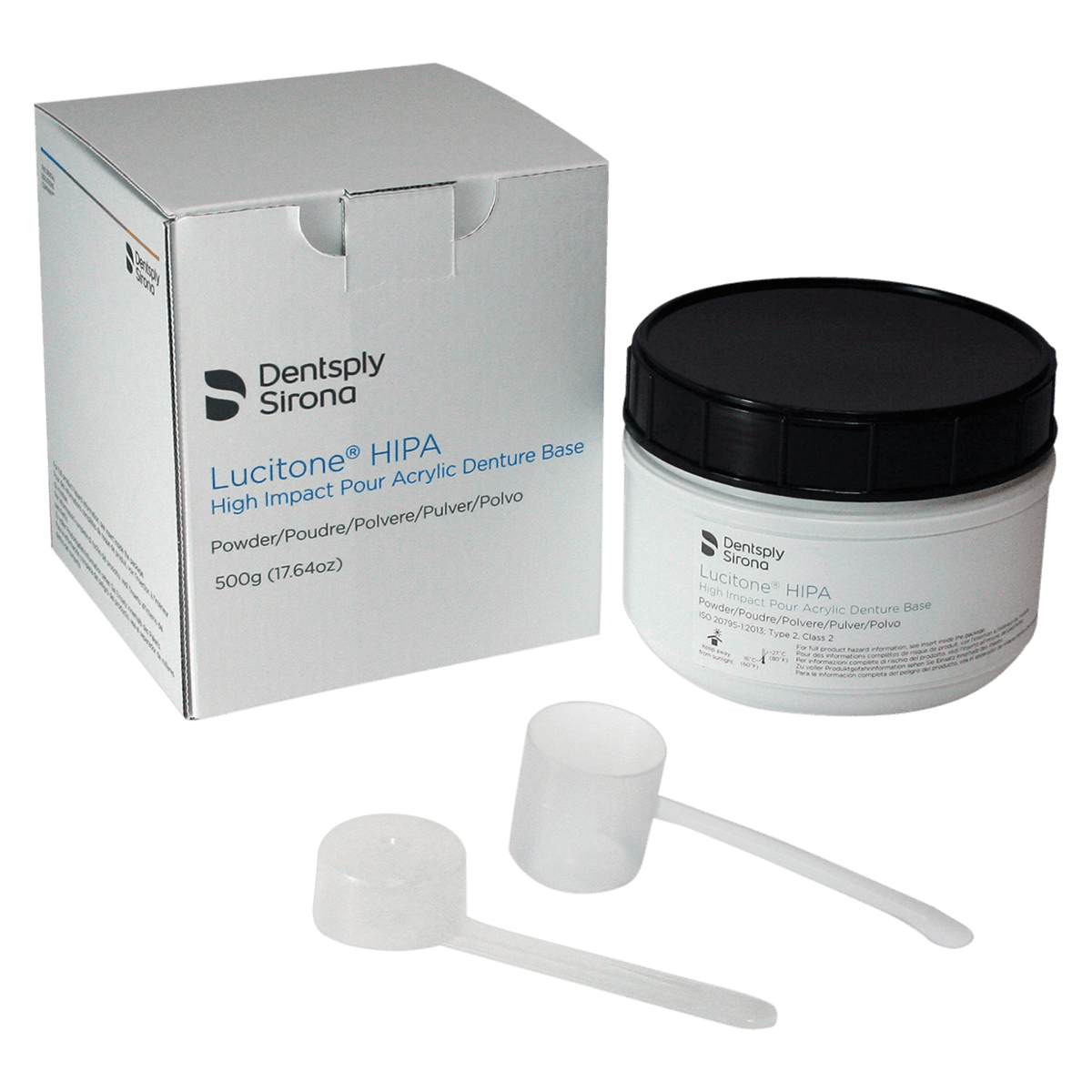 Lucitone HIPA Pourable Denture Base Acrylic Powder, Original Opaque, 500g, 905952 thumbnail 2