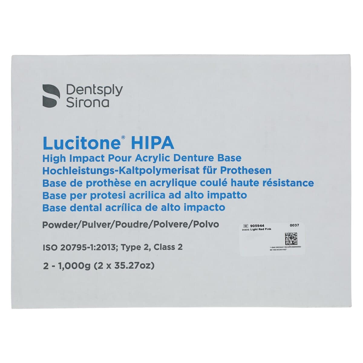 Lucitone HIPA Pourable Denture Base Resin, Light Reddish Pink, 2 x 1000g (2000g), 905944 thumbnail 8