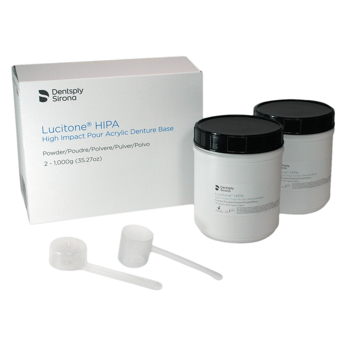 Lucitone HIPA Pourable Denture Base Resin, Light Reddish Pink, 2 x 1000g (2000g), 905944 thumbnail 2