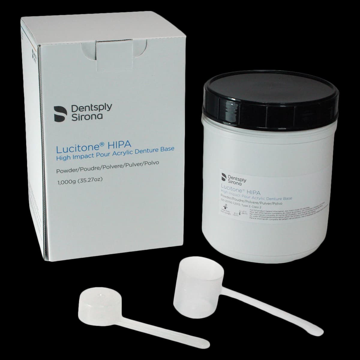 Lucitone HIPA Pourable Acrylic Denture Base Resin, Light Reddish Pink, 1000 g, 10/Box - Lucitone Hipa Denture Base Lt Redish Pnk 1000G (10 - Image 1
