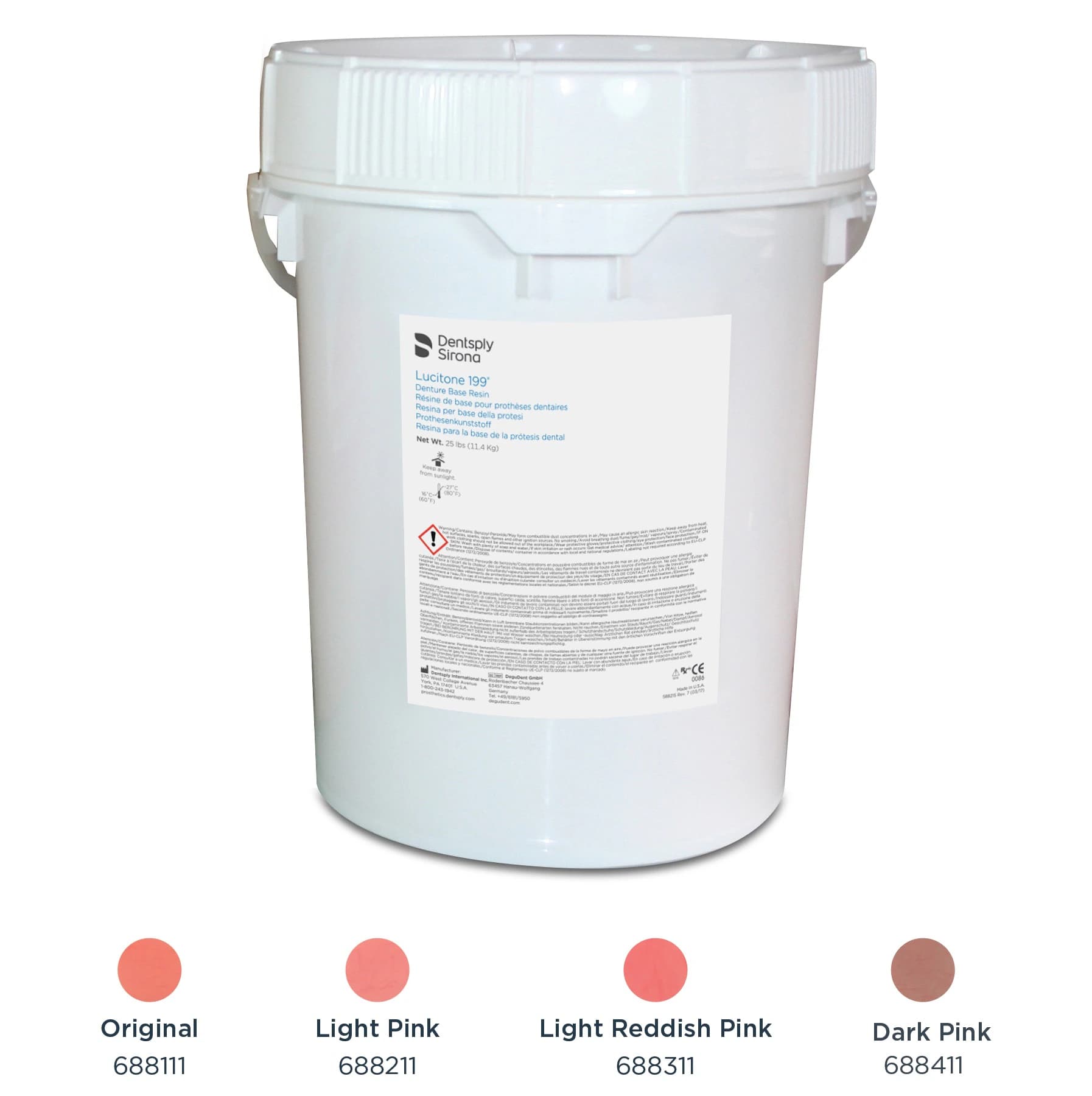 Lucitone 199 Original Denture Base Resin Powder, 540-Unit (25 lb) Package, Dentsply Sirona - Lucitone 199 Original Shade Pdr 540-Unit (25#) - Image 1
