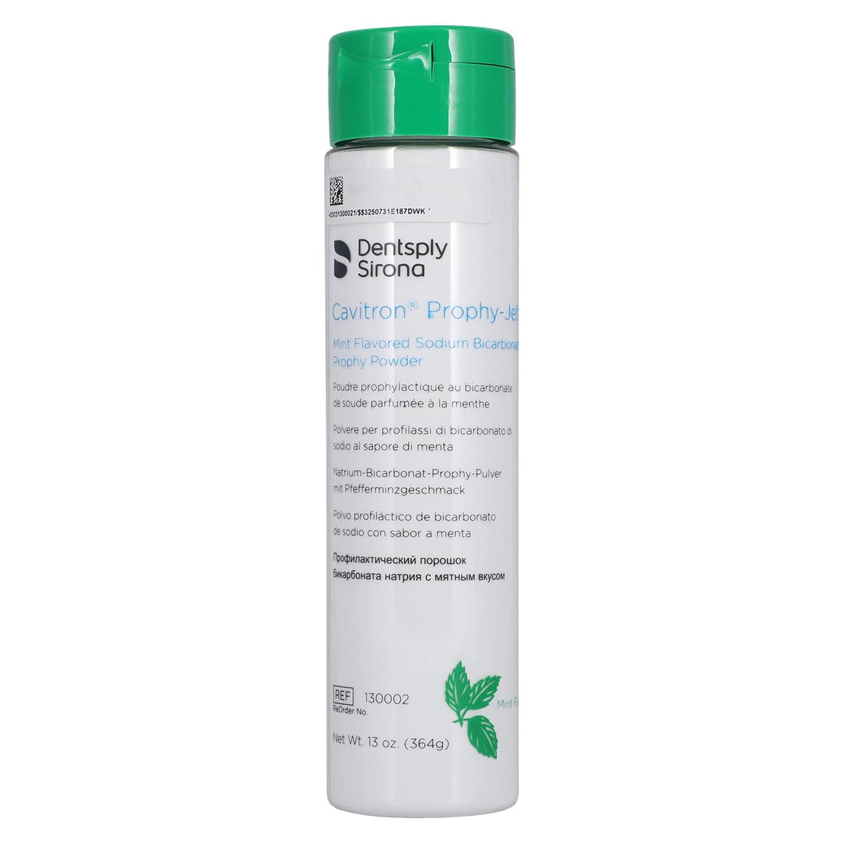 Cavitron Prophy-Jet Prophy Powder, Mint Flavored, Sodium Bicarbonate, 13 oz Bottle, 130002 - Cavitron Prophy Jet Powder 13oz - Image 1
