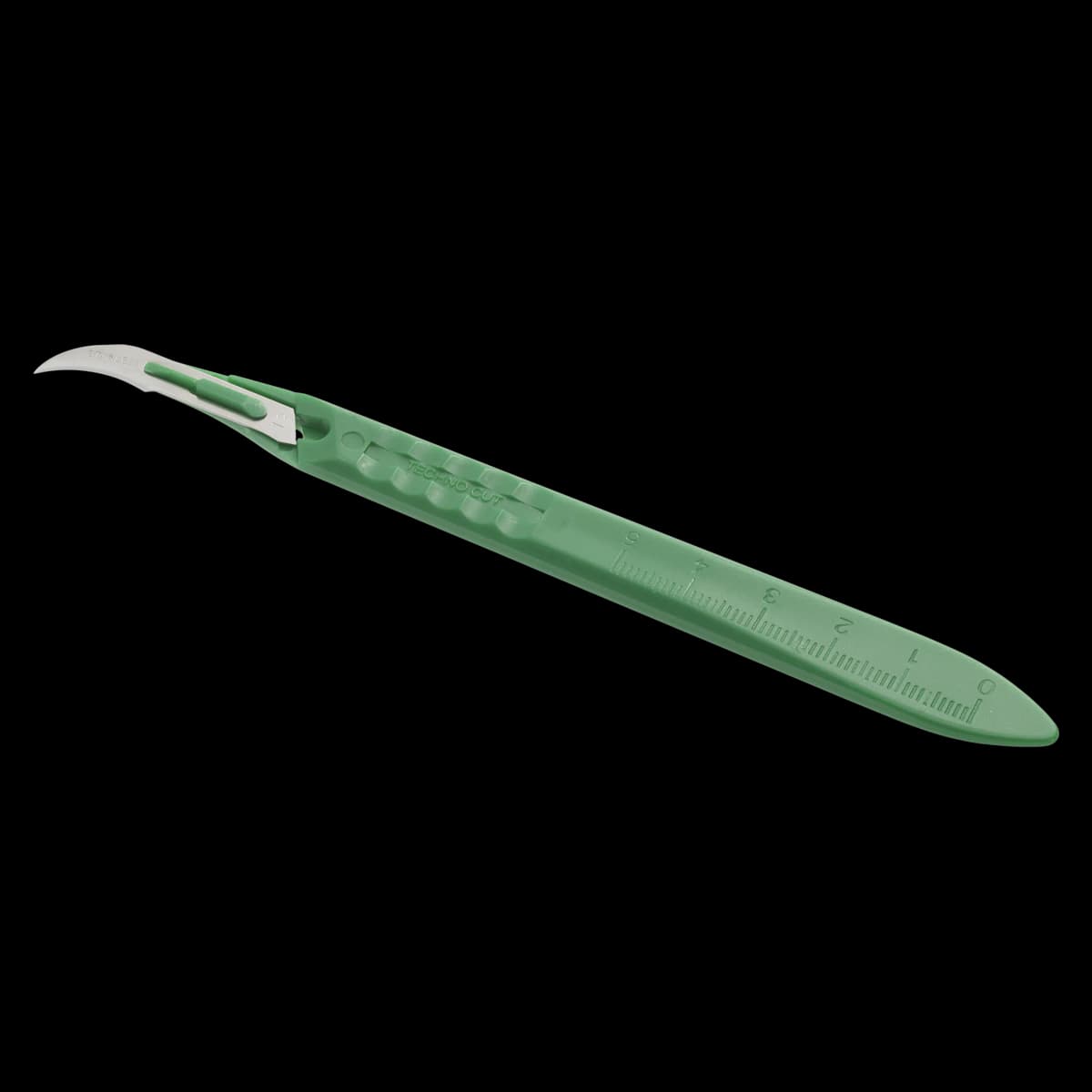 Myco Medical Technocut Sterile Disposable Scalpel, #12 Blade, Stainless Steel, 10/Box, 6008T-12 - Myco Medical - Technocut #12 Sterile, Disposable Scalpel, 10/Bx - Image 1