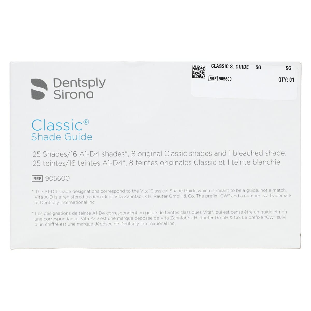 Dentsply Classic Shade Guide, 25 Shades (16 Vita A-D, 8 Classic, 1 Bleach CW2), 905600 thumbnail 5