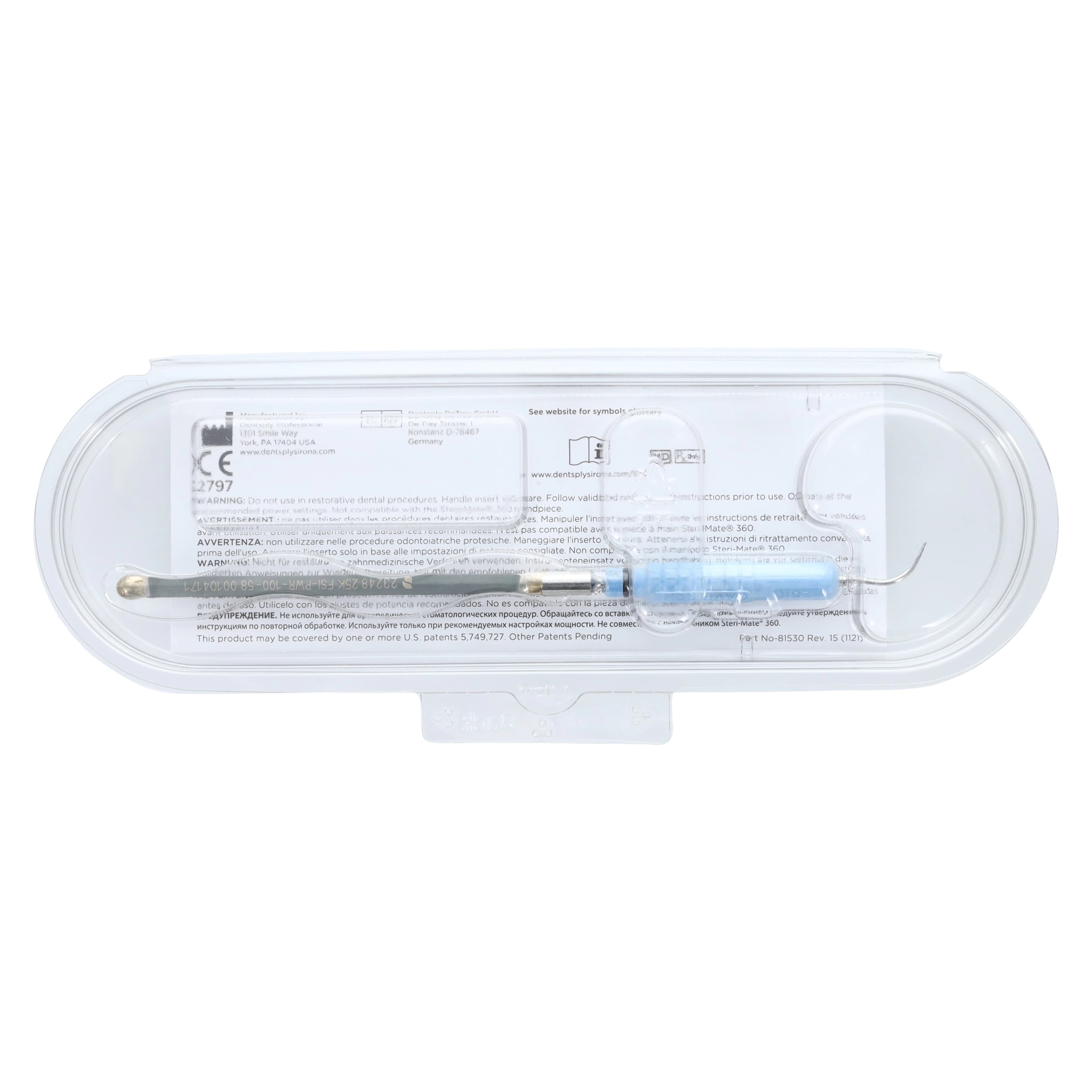 Cavitron FSI-100 Focused Spray PowerLine Ultrasonic Insert, 25K, Thin, Light Blue Grip, 1/Pk, 80795 - Cavitron Ultrasonic Insert, FSI PowerLINE-100, Thin, Blue, 25K, 1/Pk, 80795 - Image 1