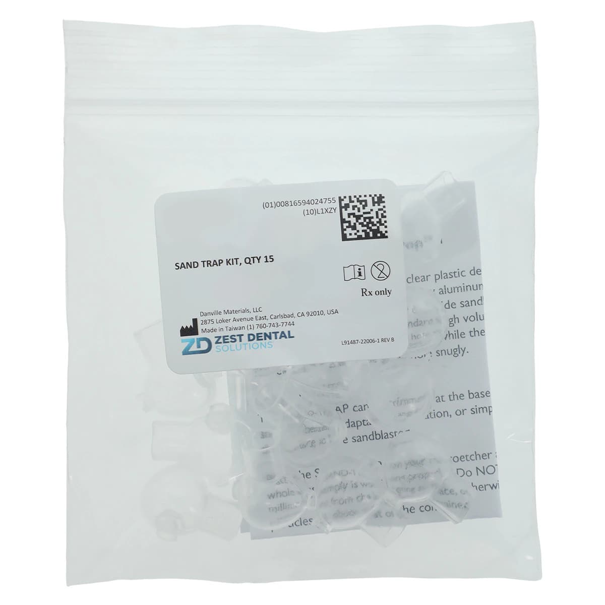 Danville Materials SandTrap Disposable Dust Trap for MicroEtcher, 15/Pk, 22006 - SandTrap 15 pack Disposable Dust Trap for MicroEtcher, 22006 - Image 1