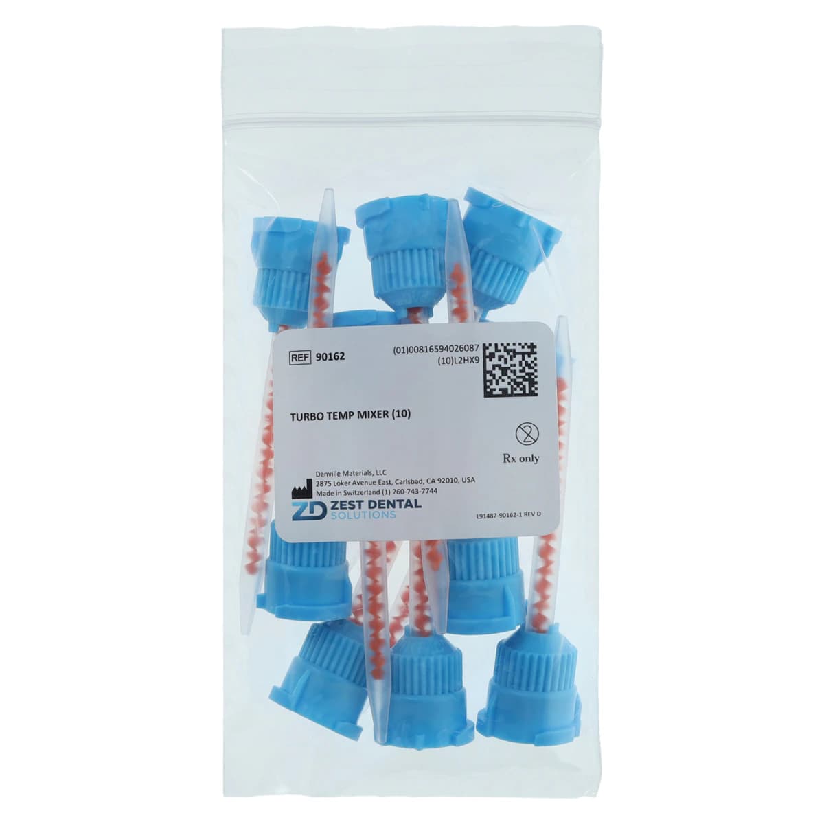 Turbo Temp 2 Provisional Crown & Bridge Material, Bis-Acrylic Self-Cure Temporary, A2 Shade, 76g Cartridge Refill, 10 Mixing Tips, 1/Pk, 90157 thumbnail 5