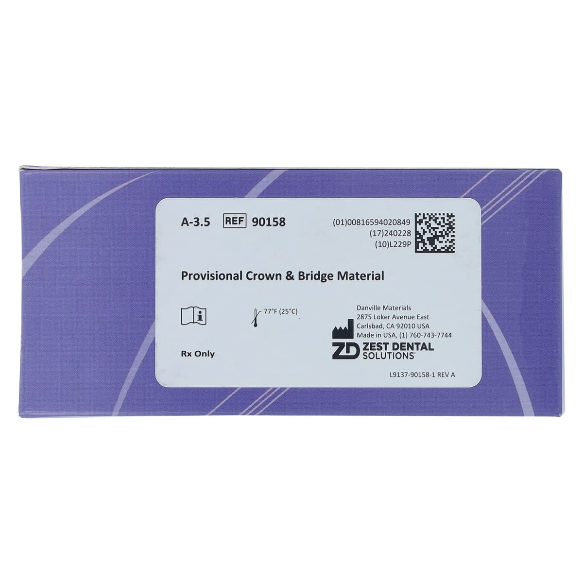Turbo Temp 2 Provisional Crown & Bridge Material, Bis-Acrylic Self-Cure Temporary, Shade A3.5, 76g Cartridge Refill with 10 Mixing Tips, 90158 thumbnail 6