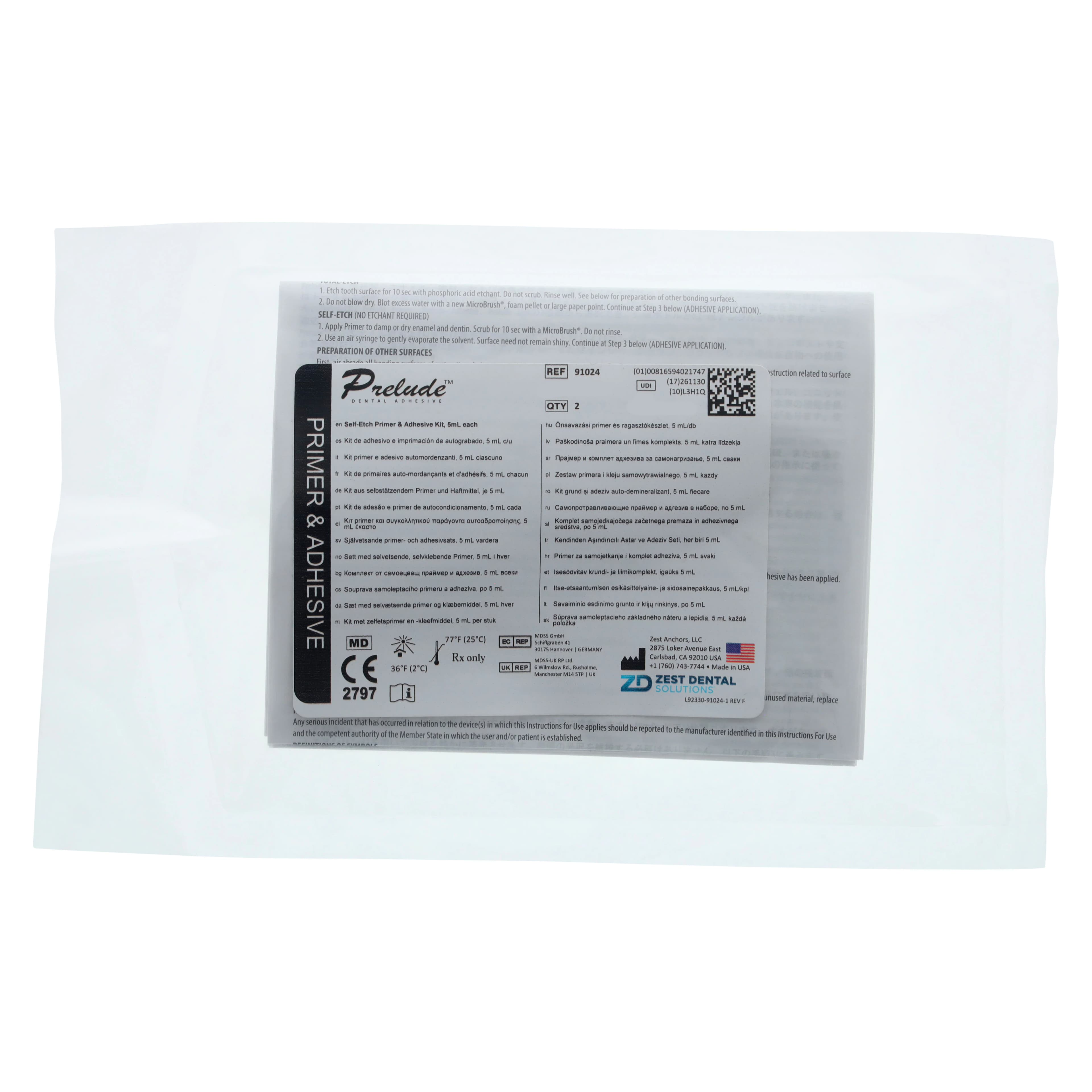 Prelude Adhesive System, Primer & Adhesive Kit, 5 ml, 2/Pk, 91024 thumbnail 4